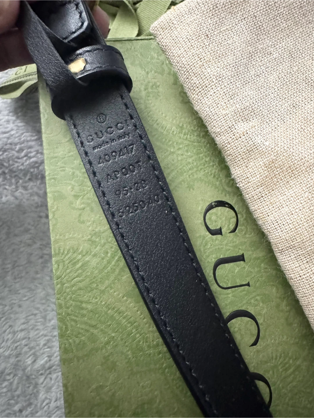 Gucci Black Leather GG Marmont Belt - photo 3