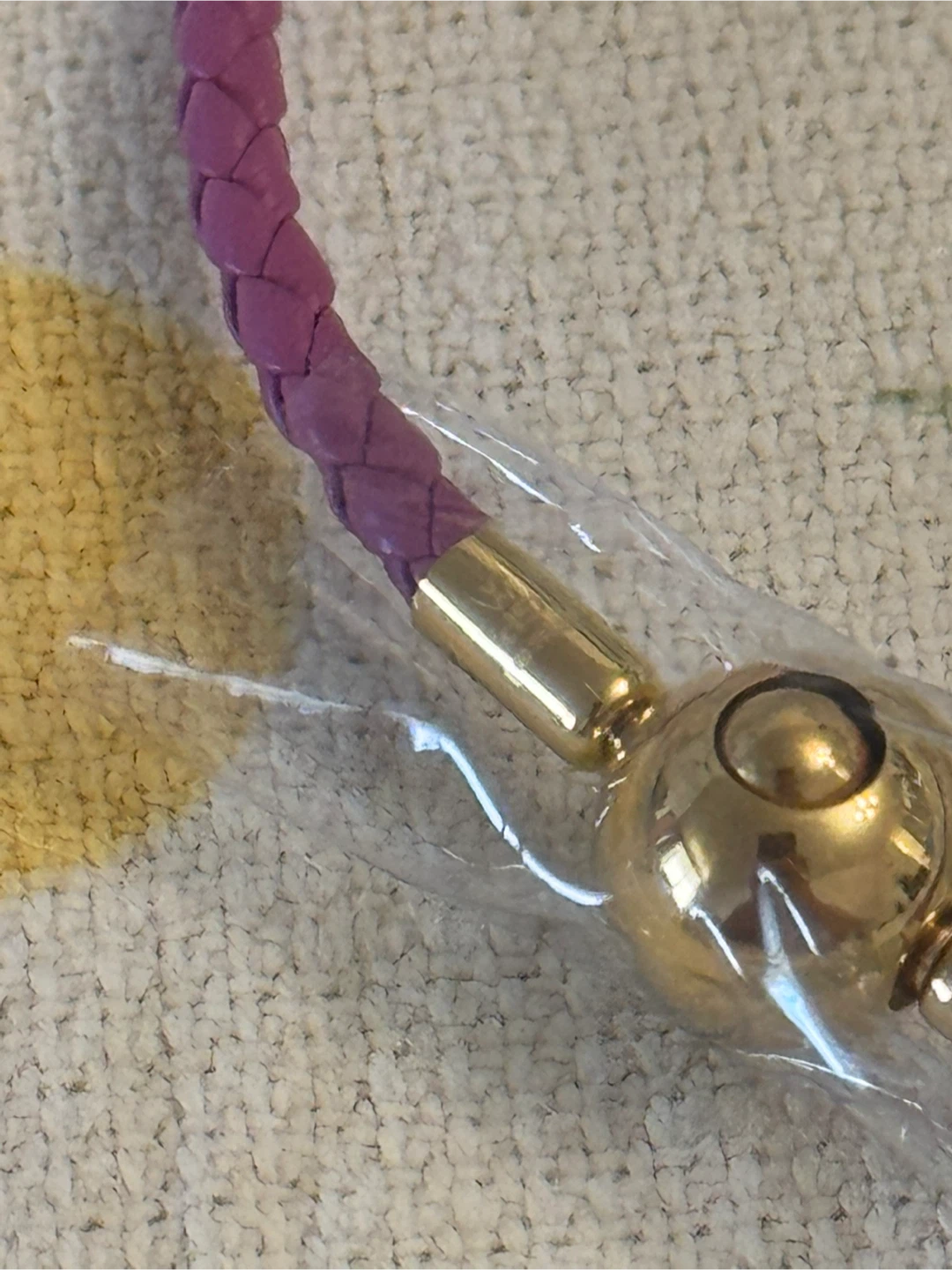 Braided Leather Bracelet - Purple - photo 2