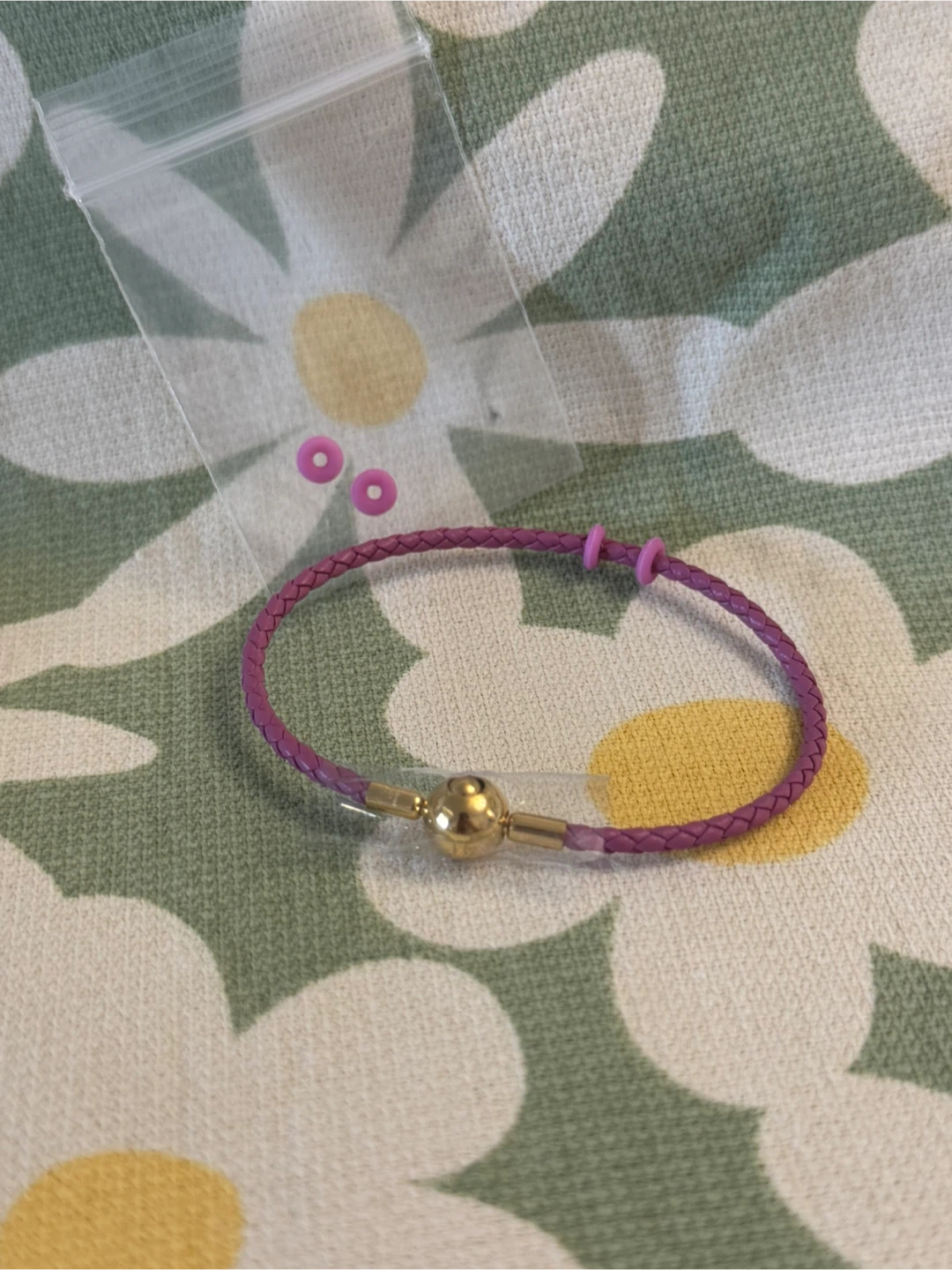 Braided Leather Bracelet - Purple