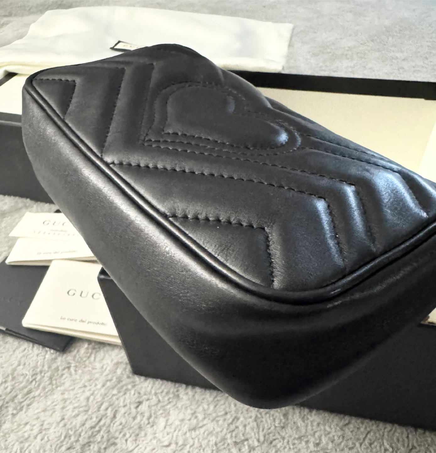 Gucci Marmont Black Leather Small Shoulder Bag - photo 4