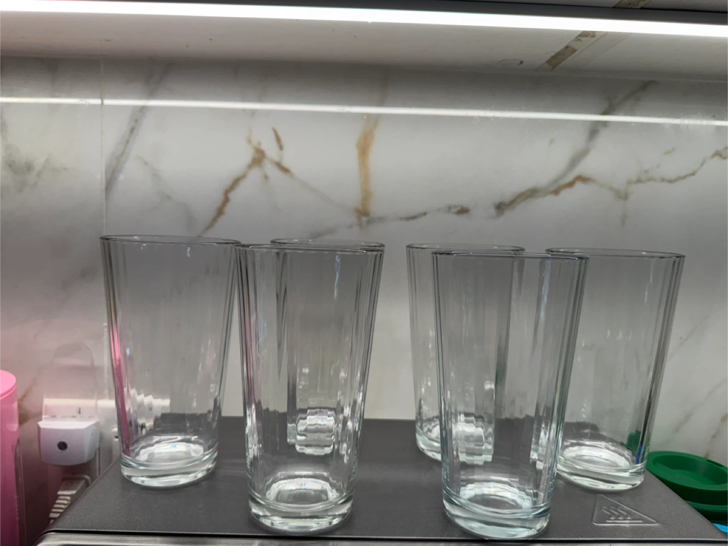 Set of 6 Clear Glass cups - photo 2