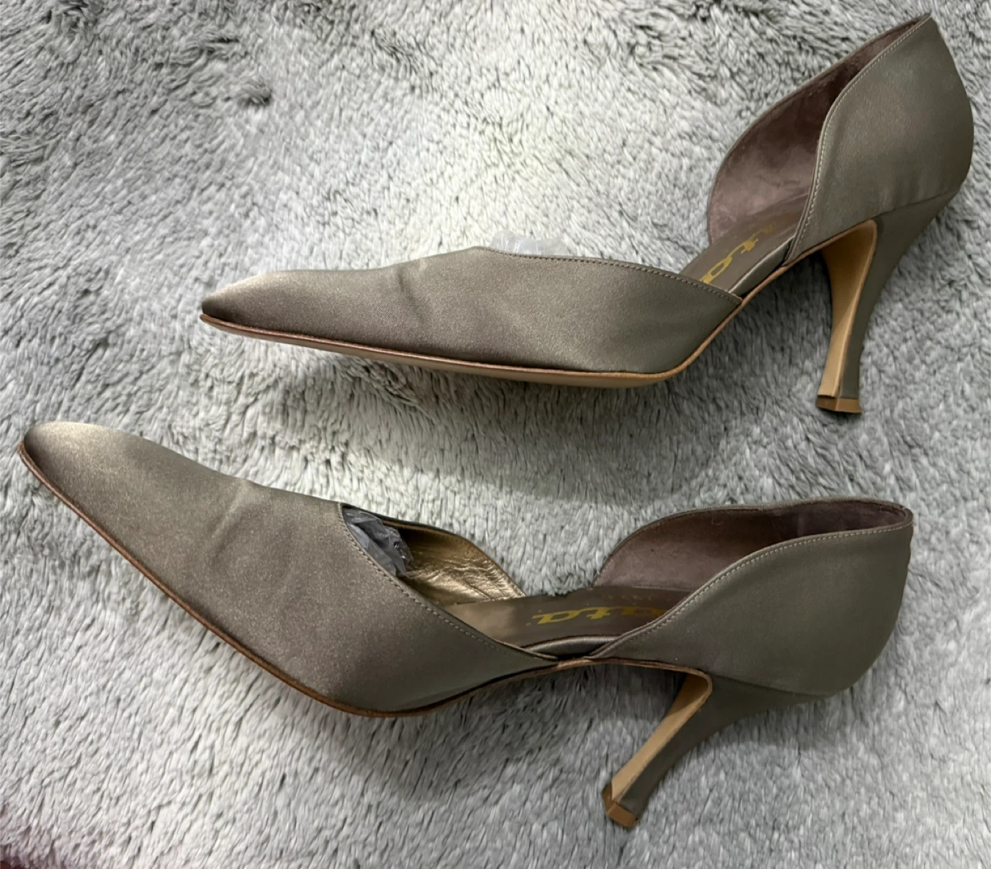 Elata Women's olive Satin Heels - photo 5