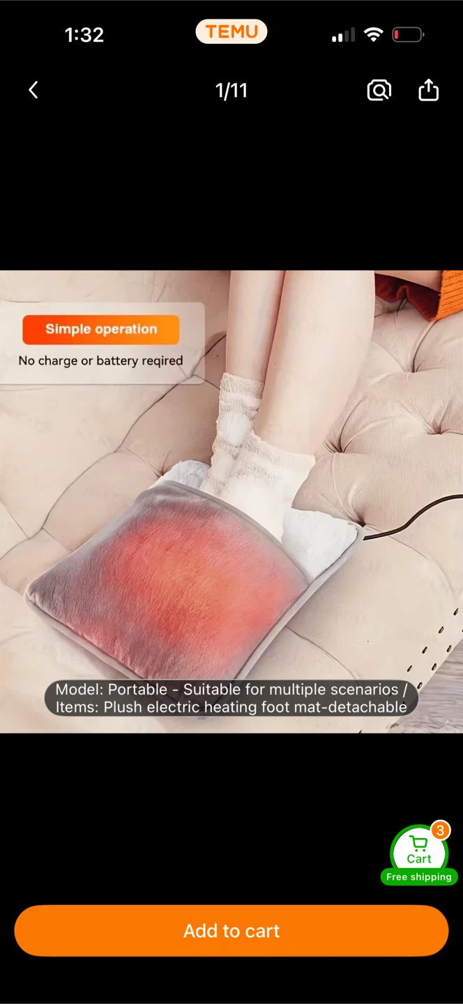 Electric Heated Foot Warmer & Heating Pad - photo 5