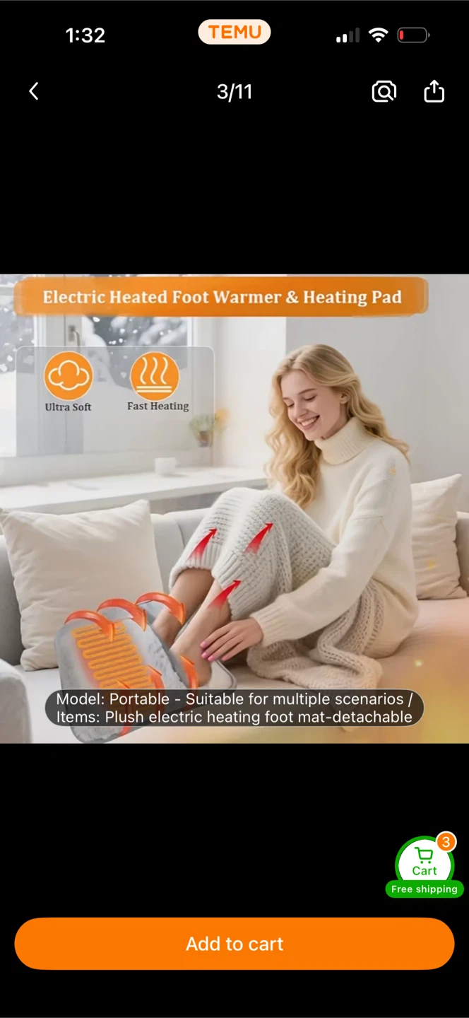 Electric Heated Foot Warmer & Heating Pad - photo 4