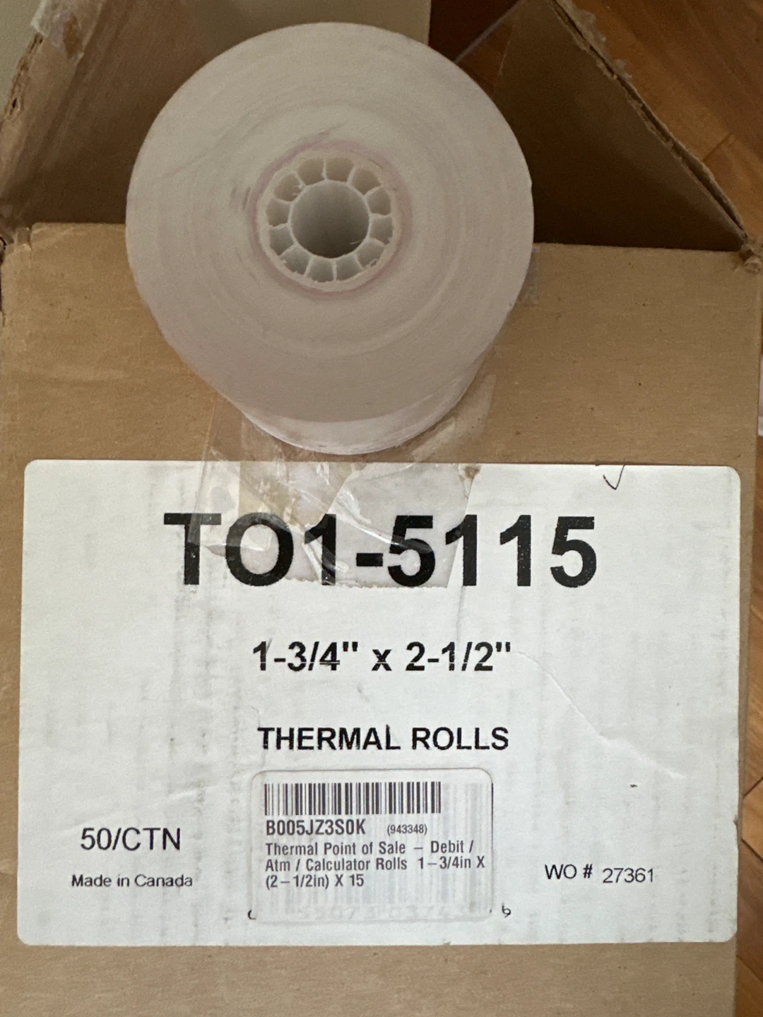 Thermal Rolls 1-3/4" x 2-1/2" - Box of 35 - photo 3