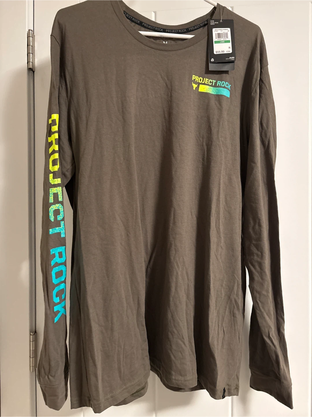 New Under Armour Project Rock Long Sleeve Shirt Men's L/G