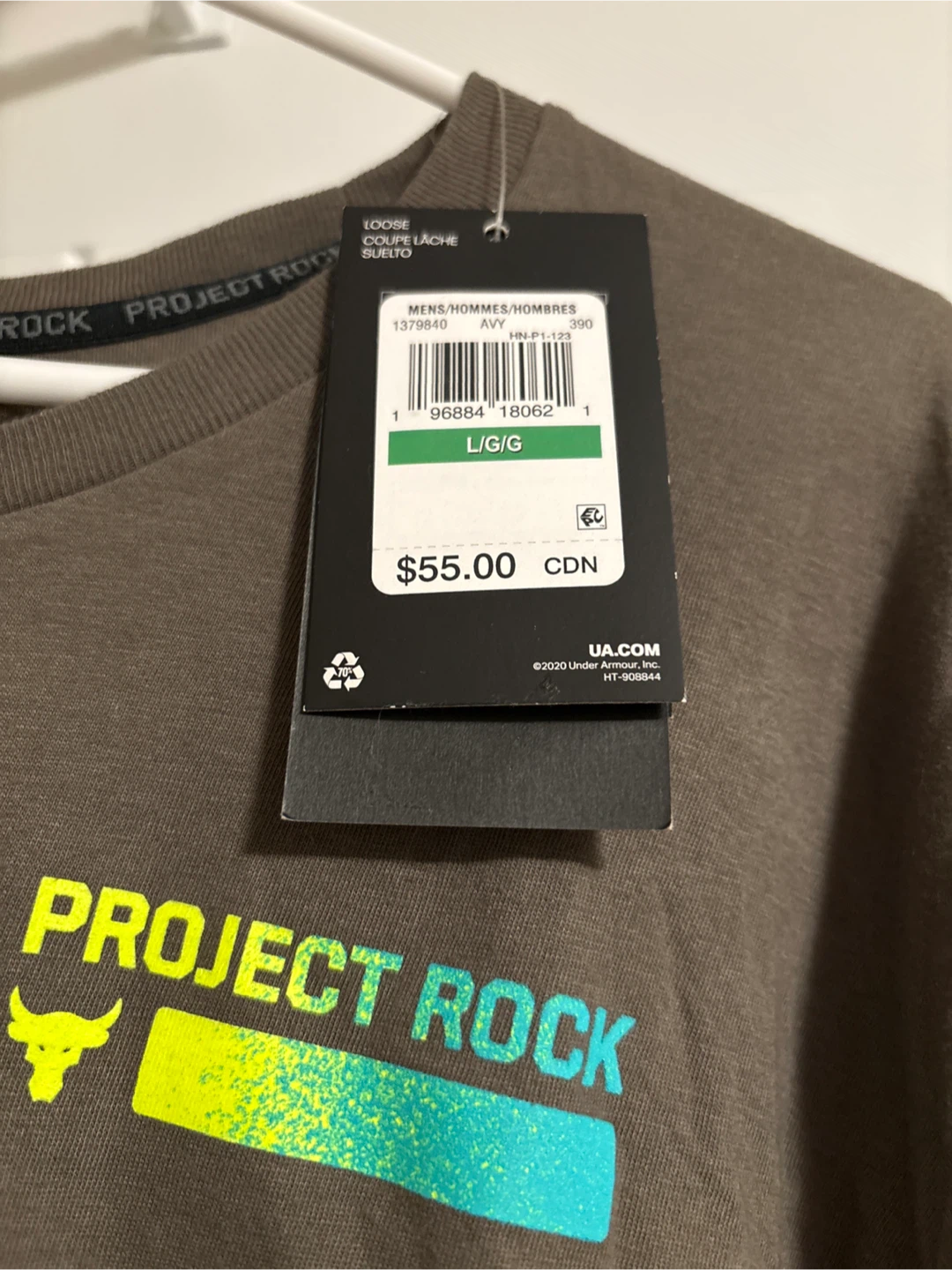New Under Armour Project Rock Long Sleeve Shirt Men's L/G - photo 2