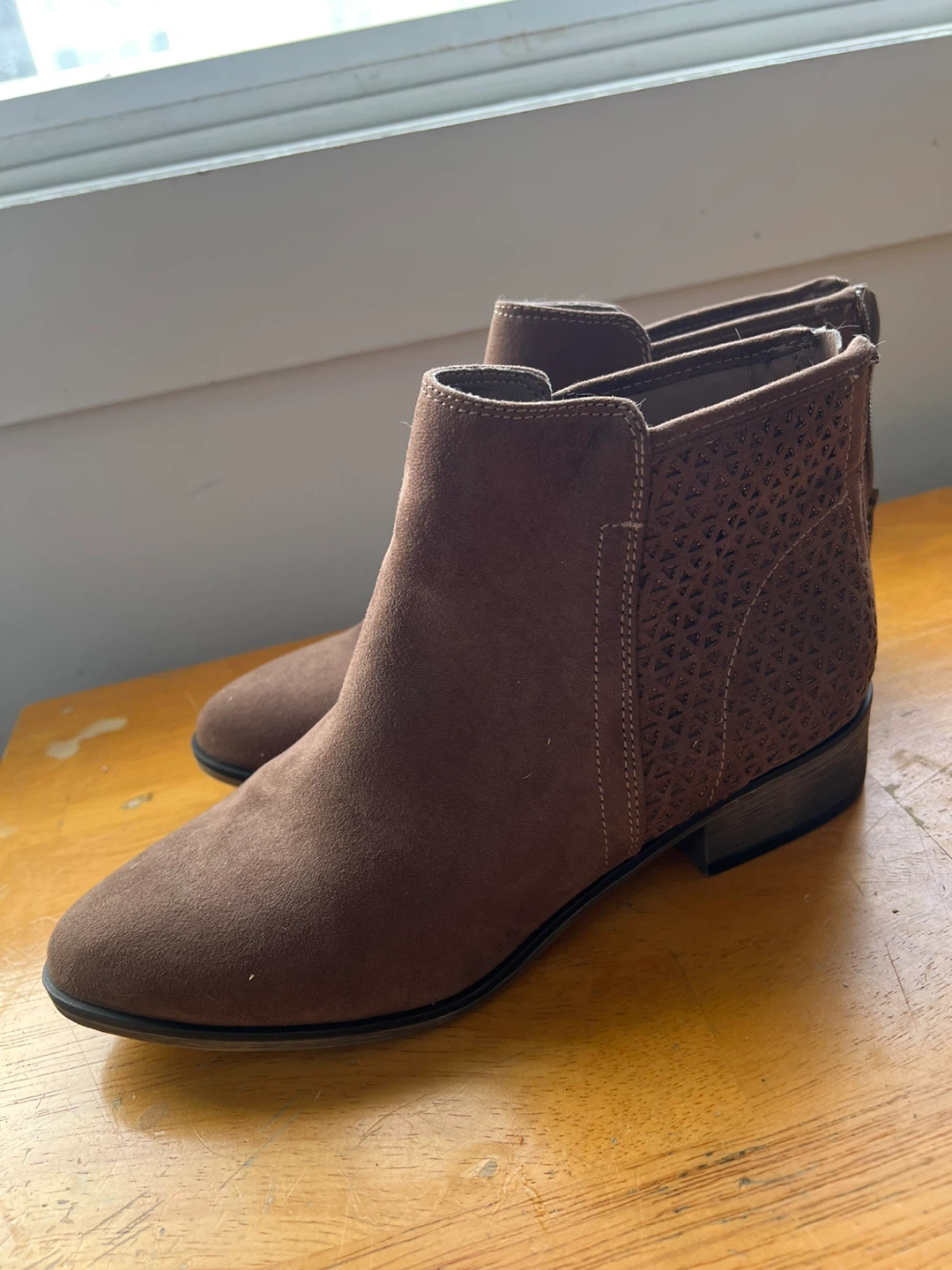 Brown Suede Ankle Boots