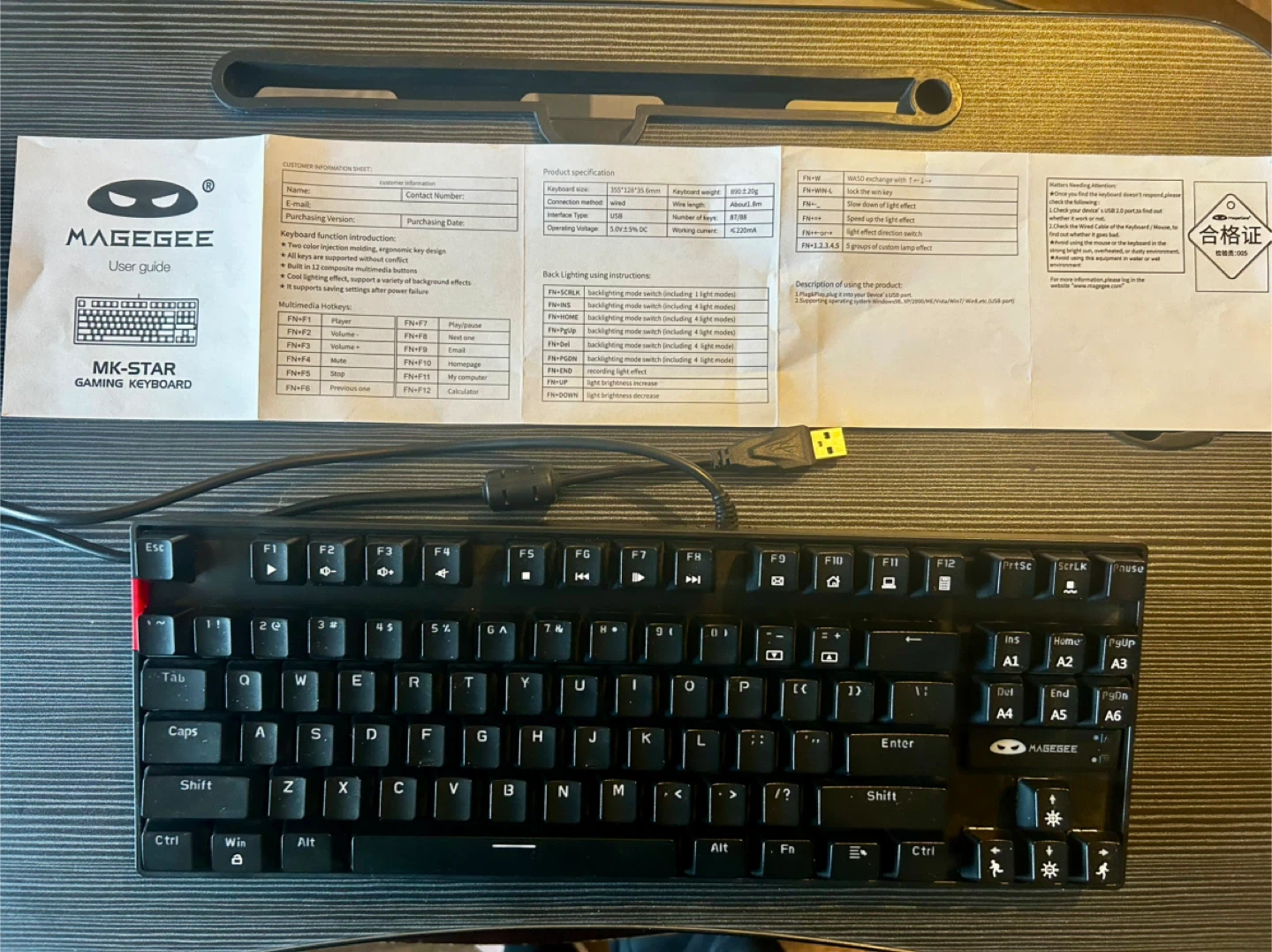 $15 - MK-Star Mechanical Keyboard - Like New - photo 2