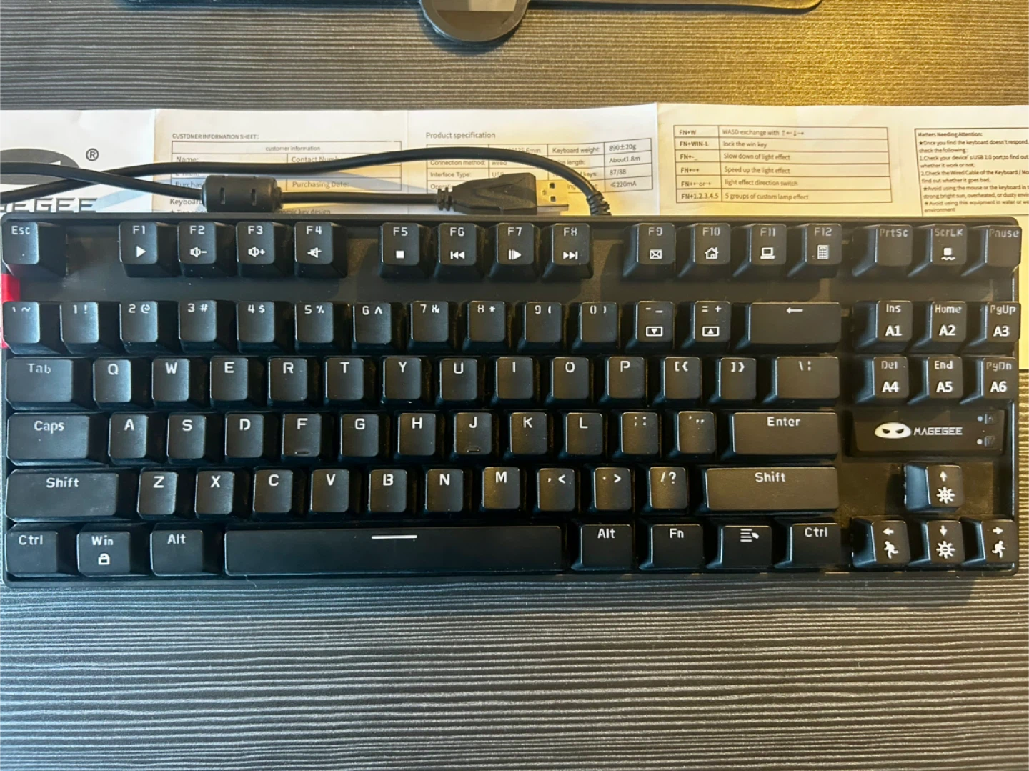 $15 - MK-Star Mechanical Keyboard - Like New - photo 3