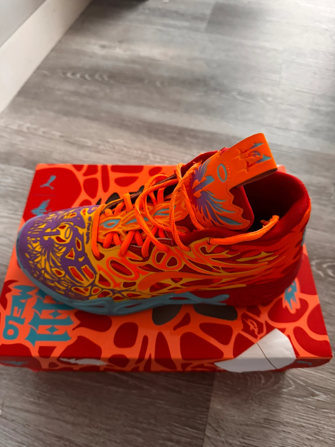 Puma Basketball Shoes Orange Purple Yellow Size 8 - photo 5