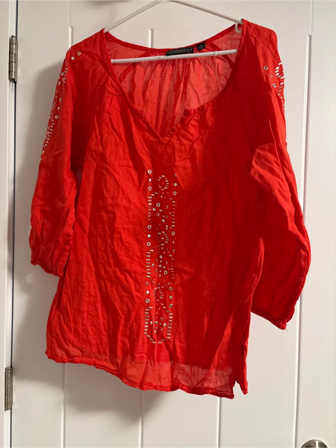 Elementz™ Orange Blouse - Size L