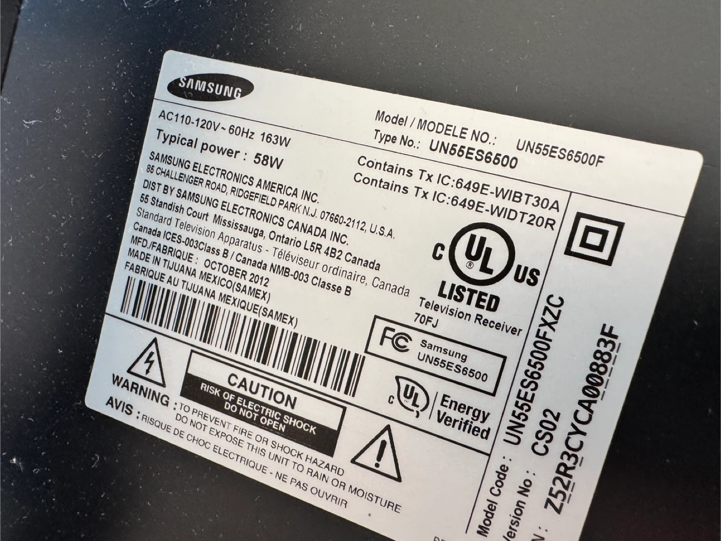 Samsung UN55ES6500F 55" LED TV - photo 4