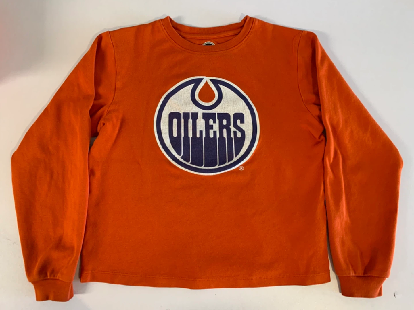 Edmonton Oilers Long Sleeve Shirt L/G 10-12 🧡