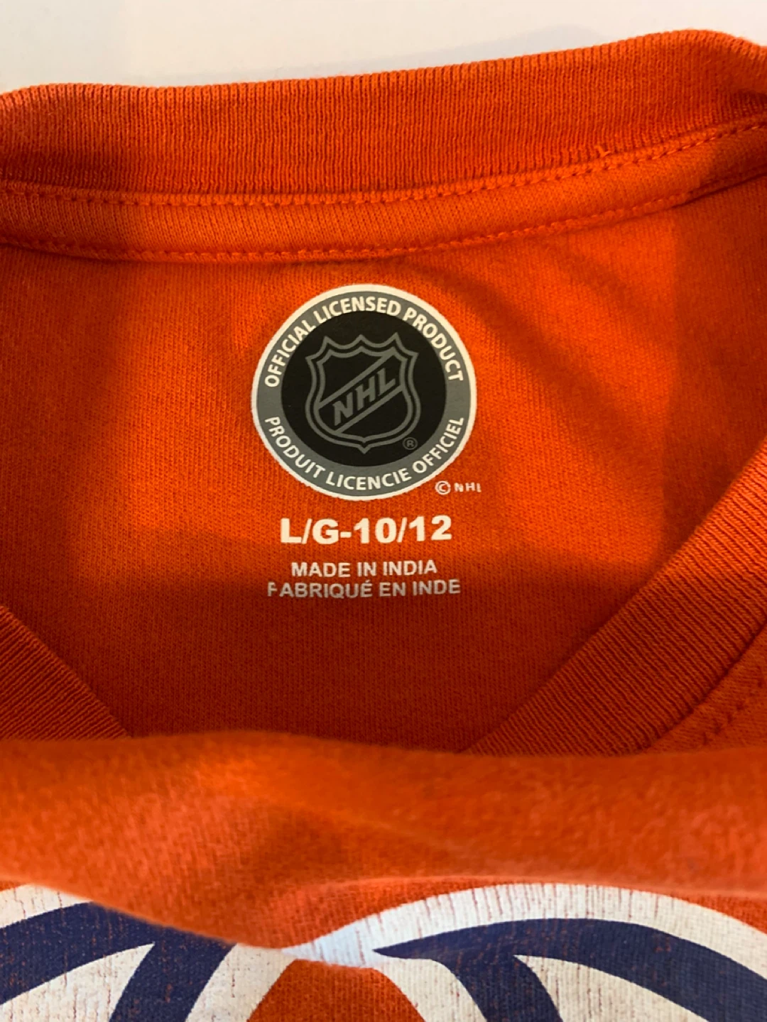 Edmonton Oilers Long Sleeve Shirt L/G 10-12 🧡 - photo 3