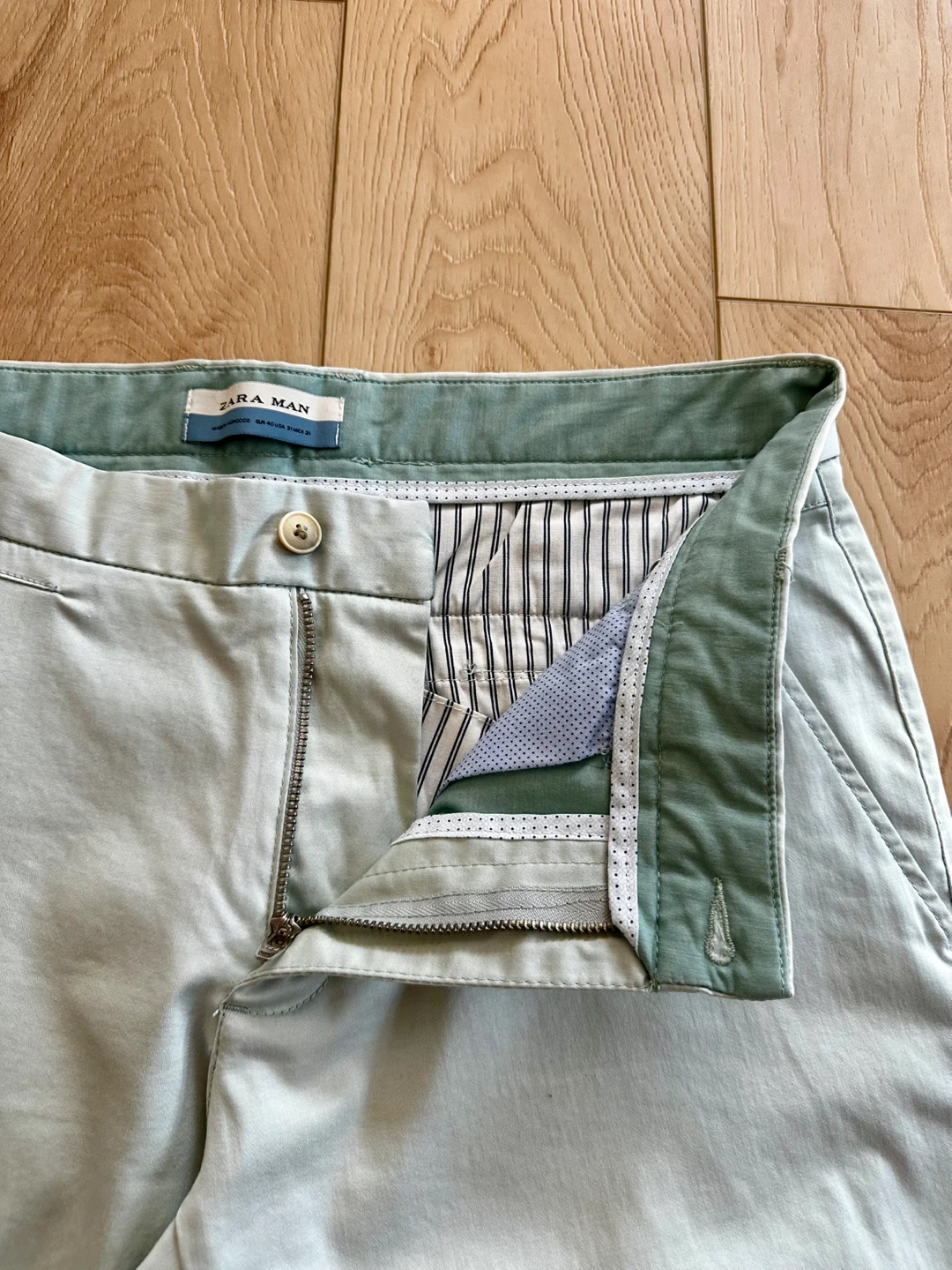 ZARA Man Chinos - Light Mint Green - photo 4