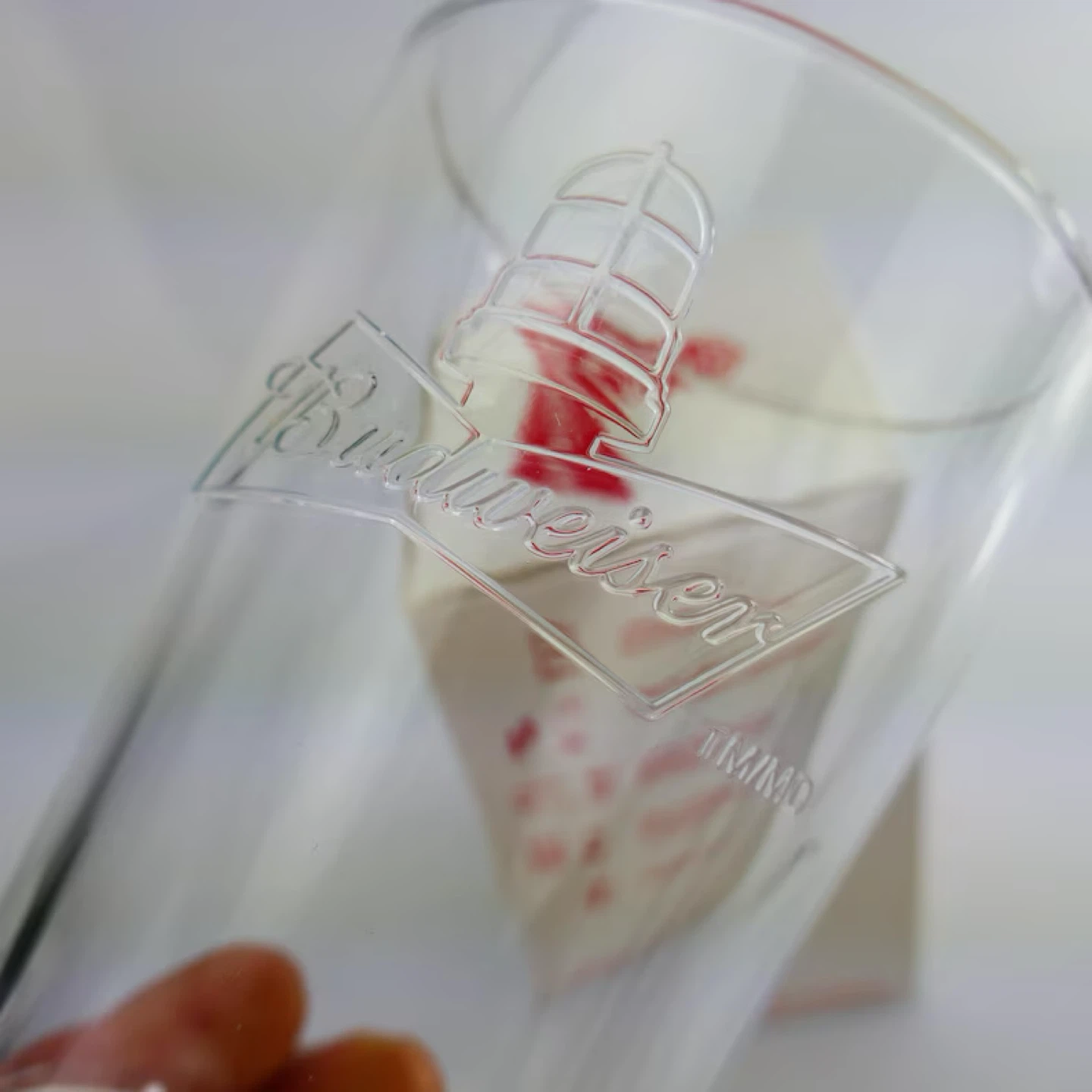 Budweiser Light Up Beer Glass with Red Base - photo 2