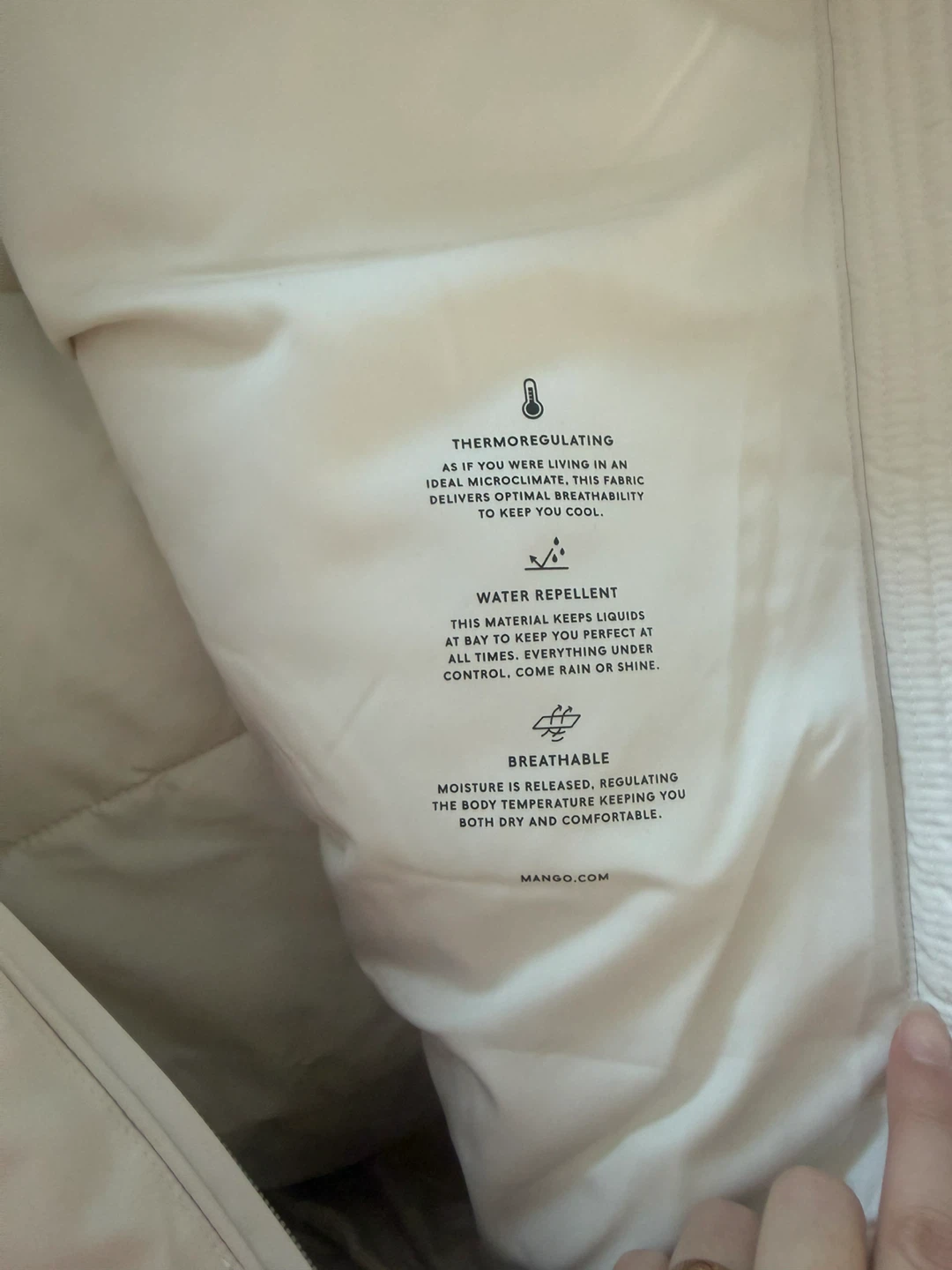 Mango Puffer Parka Coat - XL - Cream - photo 3