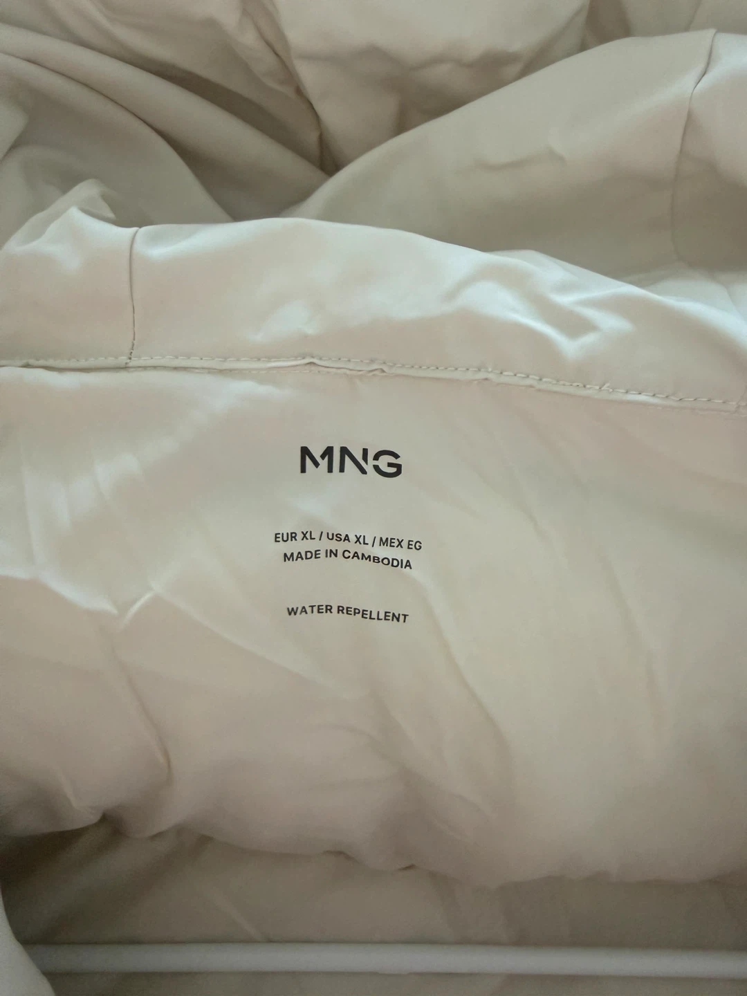 Mango Puffer Parka Coat - XL - Cream - photo 4