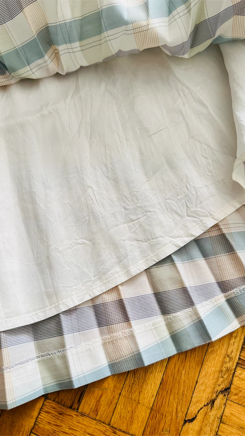🧡 Veeko Pleated Plaid Skirt Size 36 - photo 3