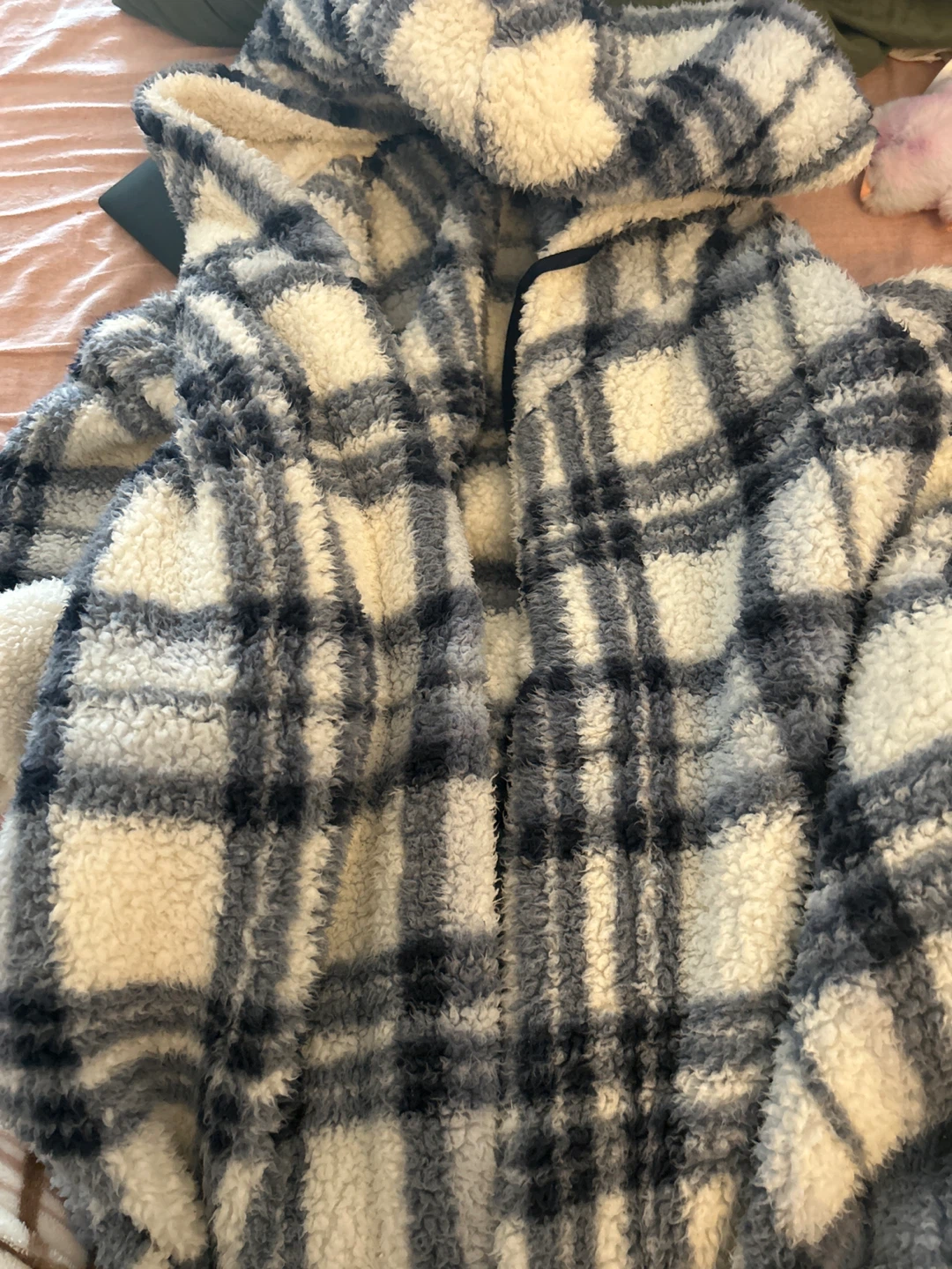 La vie en Rose Fleece bathrobe