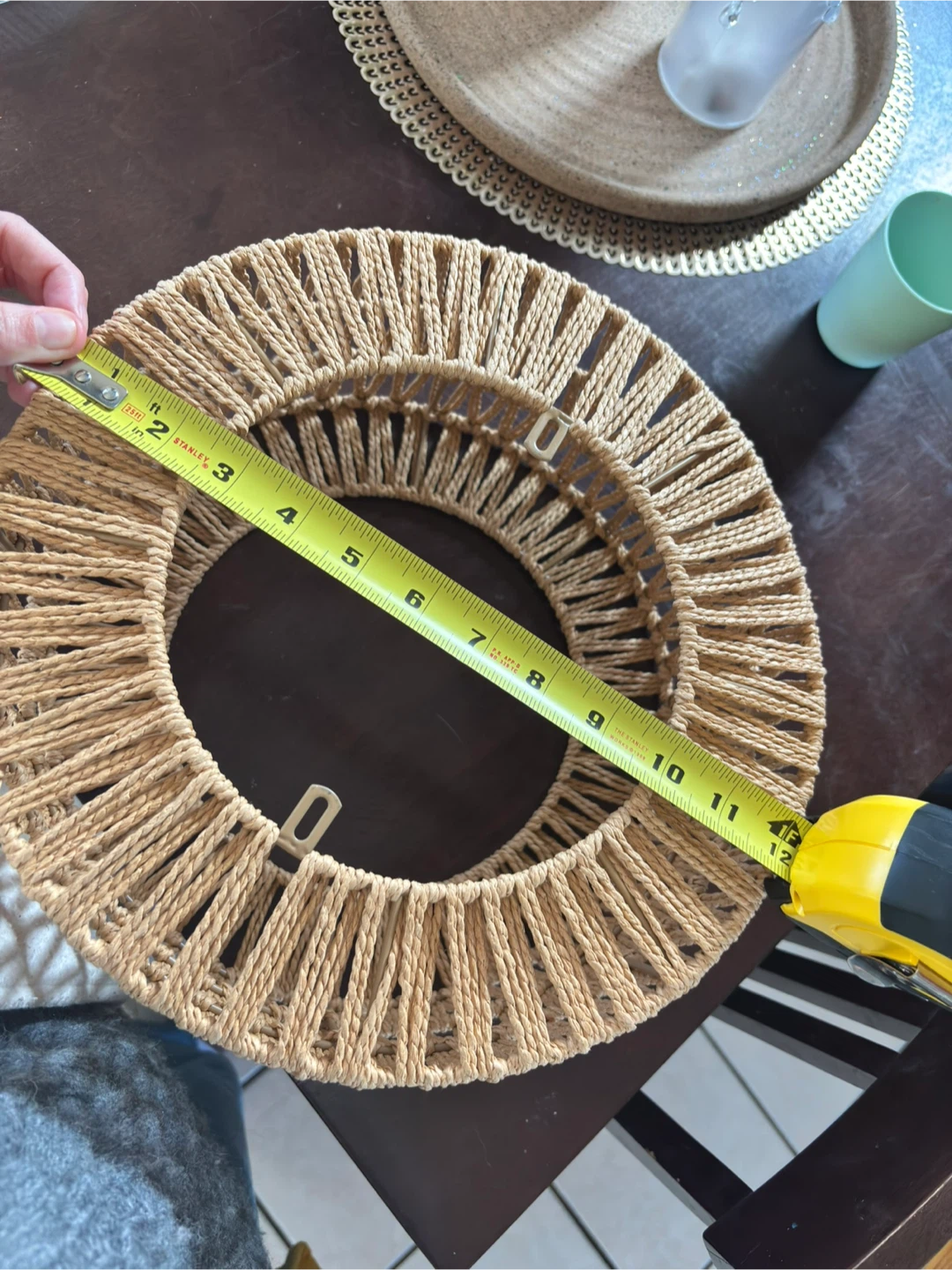 Gold rattan ceiling light - photo 4