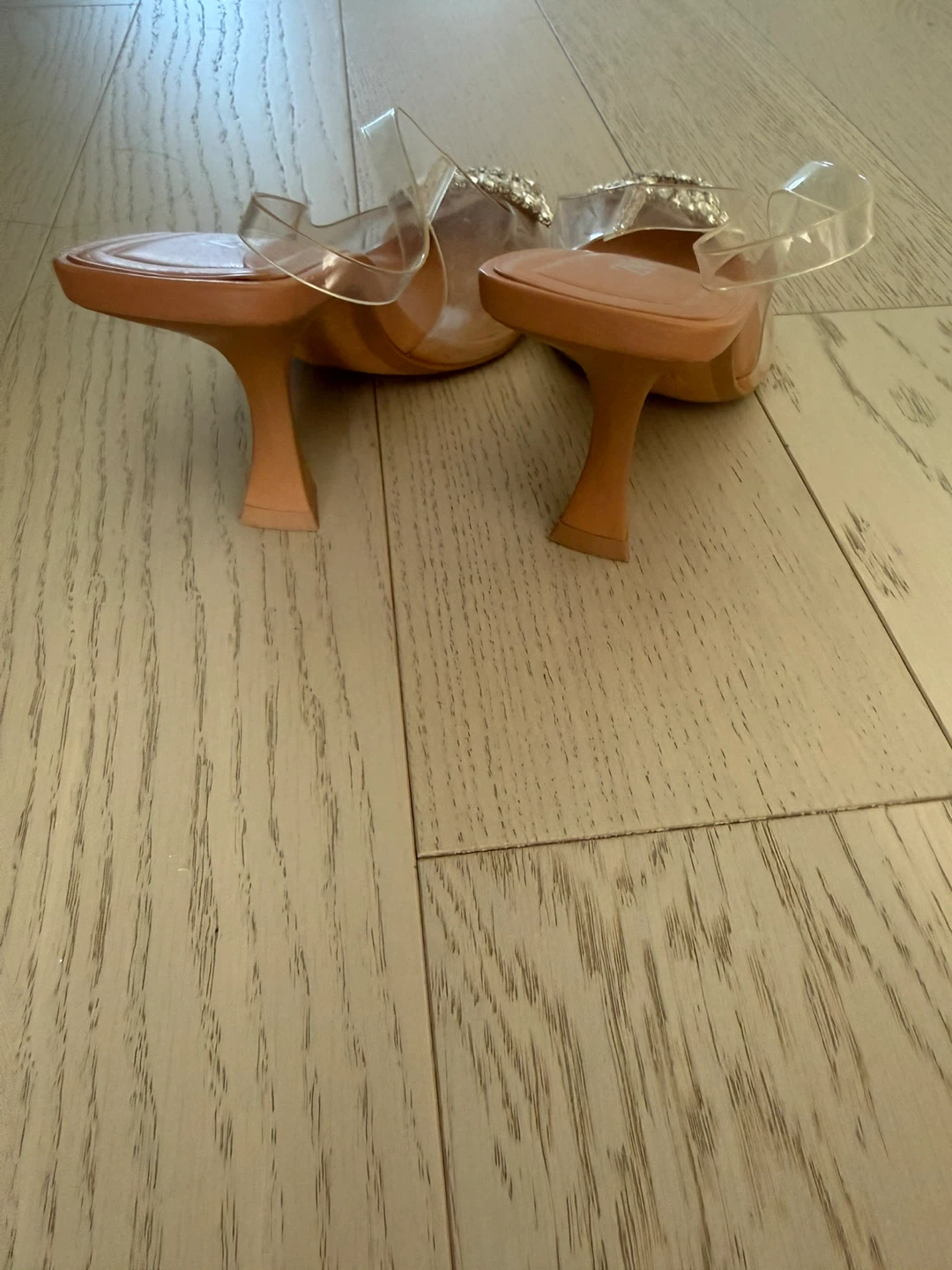 ZARA Clear Embellished Heels - photo 3