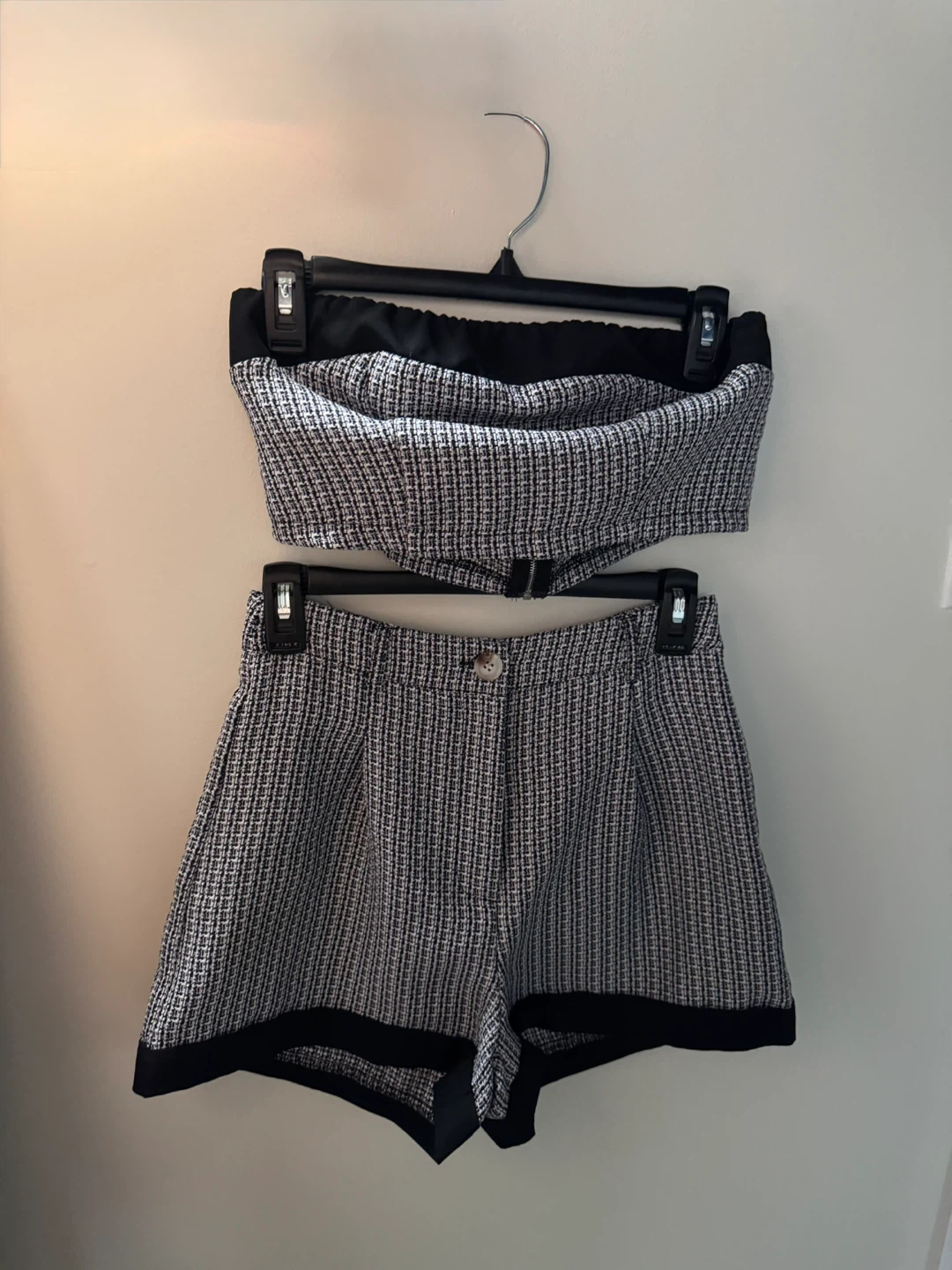 Tweed Tube Top and Shorts Set
