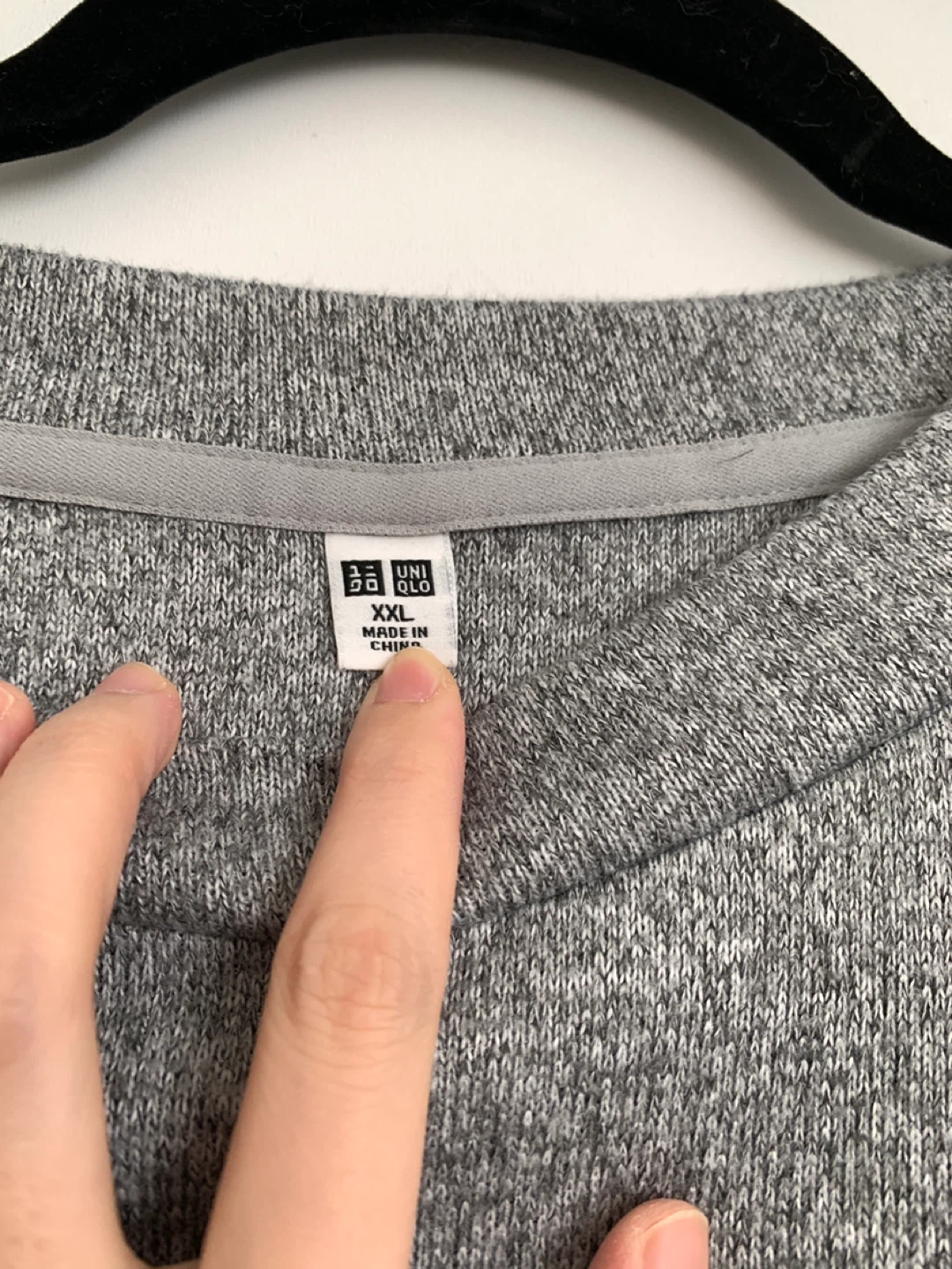 Uniqlo Grey Marled Crewneck Sweatshirt - XXL - photo 2