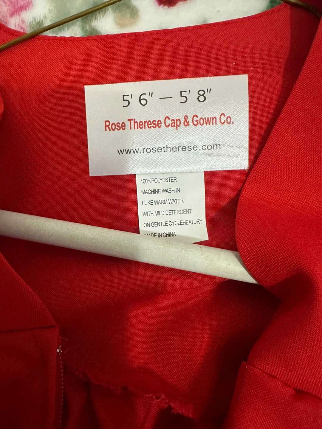 🧡Rose Therese Red Graduation Gown - photo 2