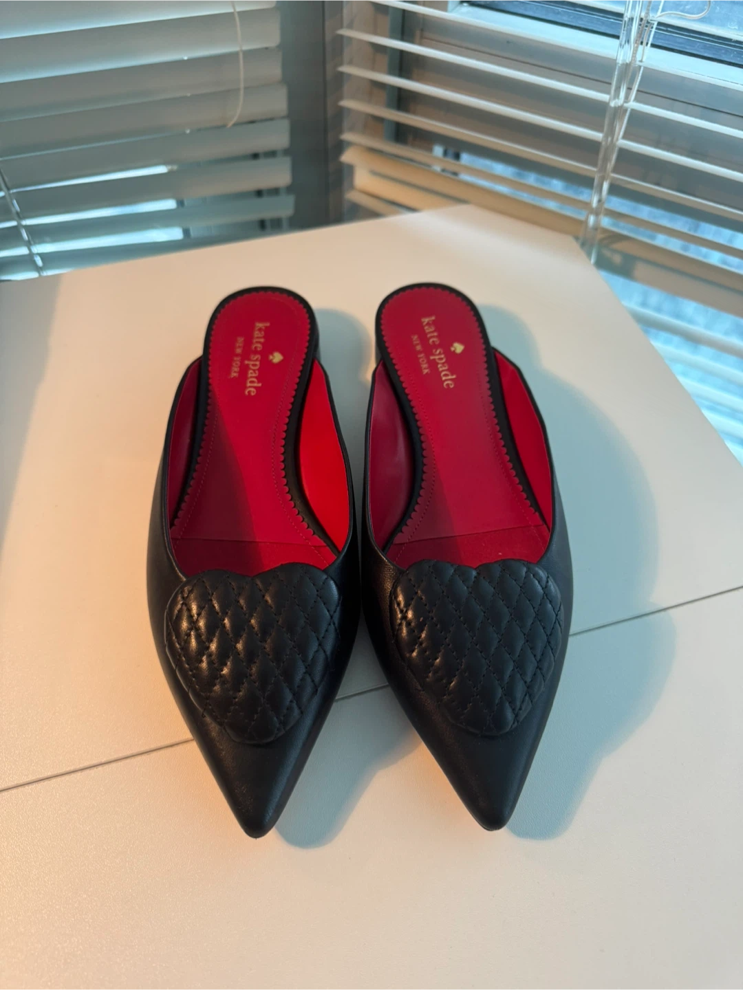 Kate Spade Black Zora Heart Mules - Women's Flats - photo 3