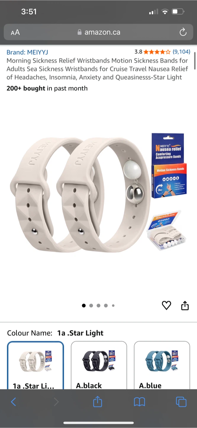 MEIYYJ Motion Sickness Relief Wristbands - Star Light