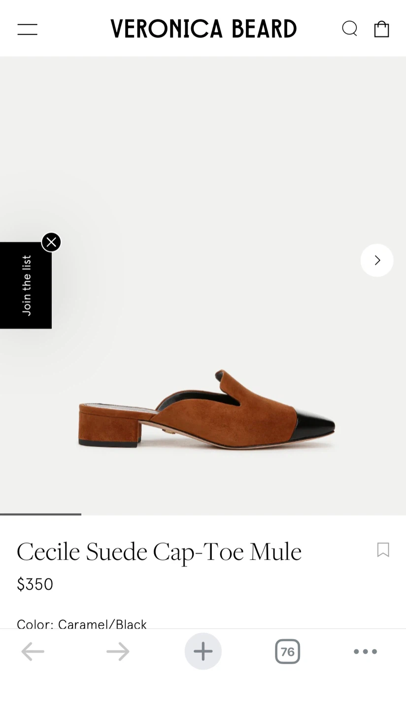 Veronica Beard Cecile Suede Cap-Toe Mules - Brown - photo 4