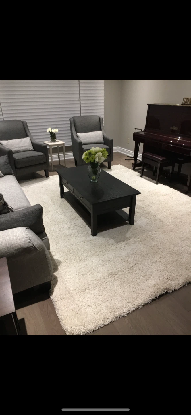 White Shag Carpet - PENDING PICK UP