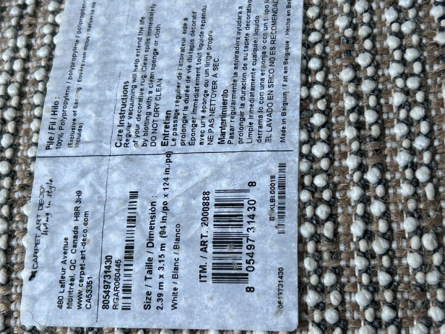 White Shag Carpet - PENDING PICK UP - photo 5