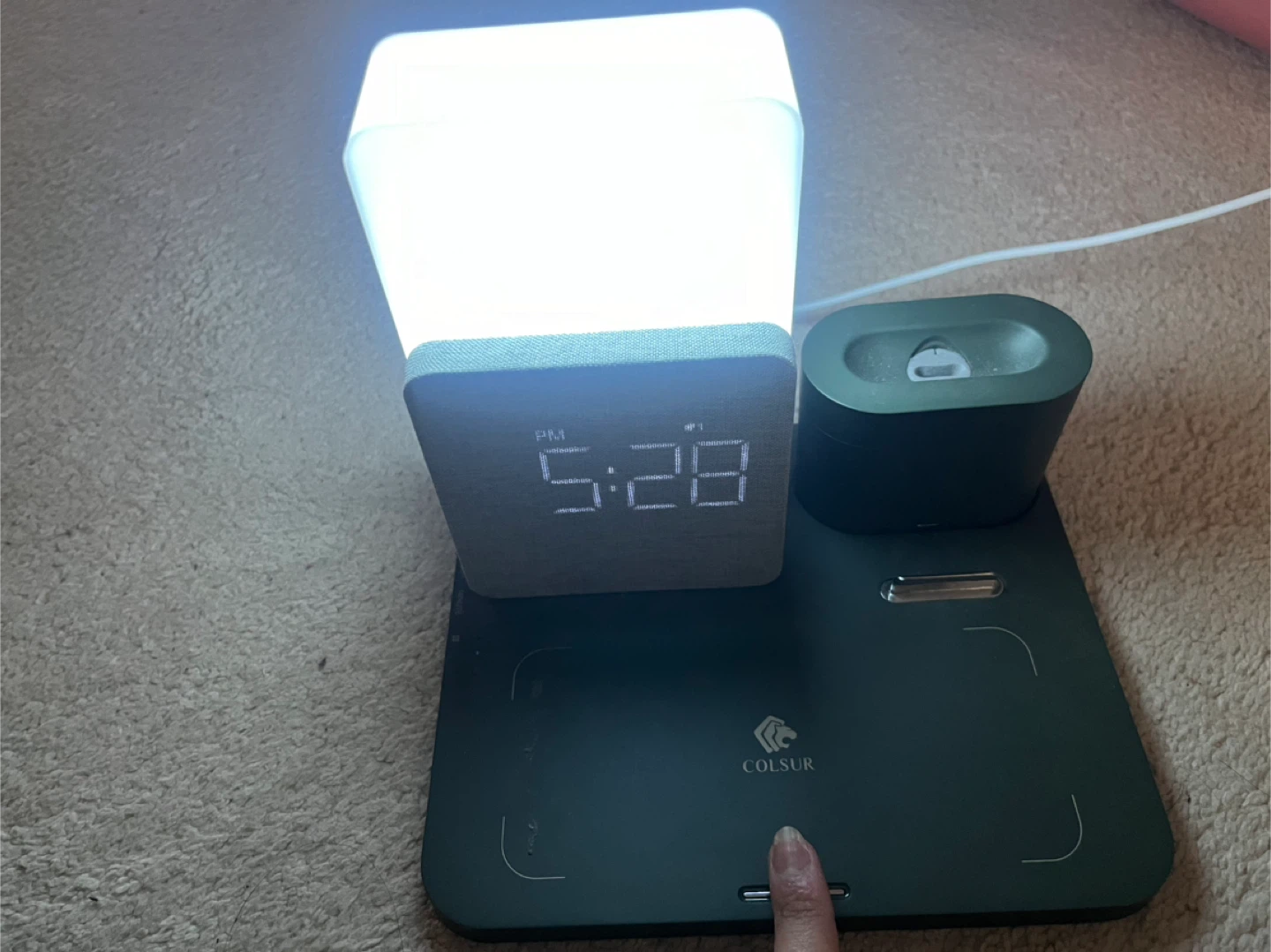 COLSUR Wireless Charging Lamp with Digital Clock