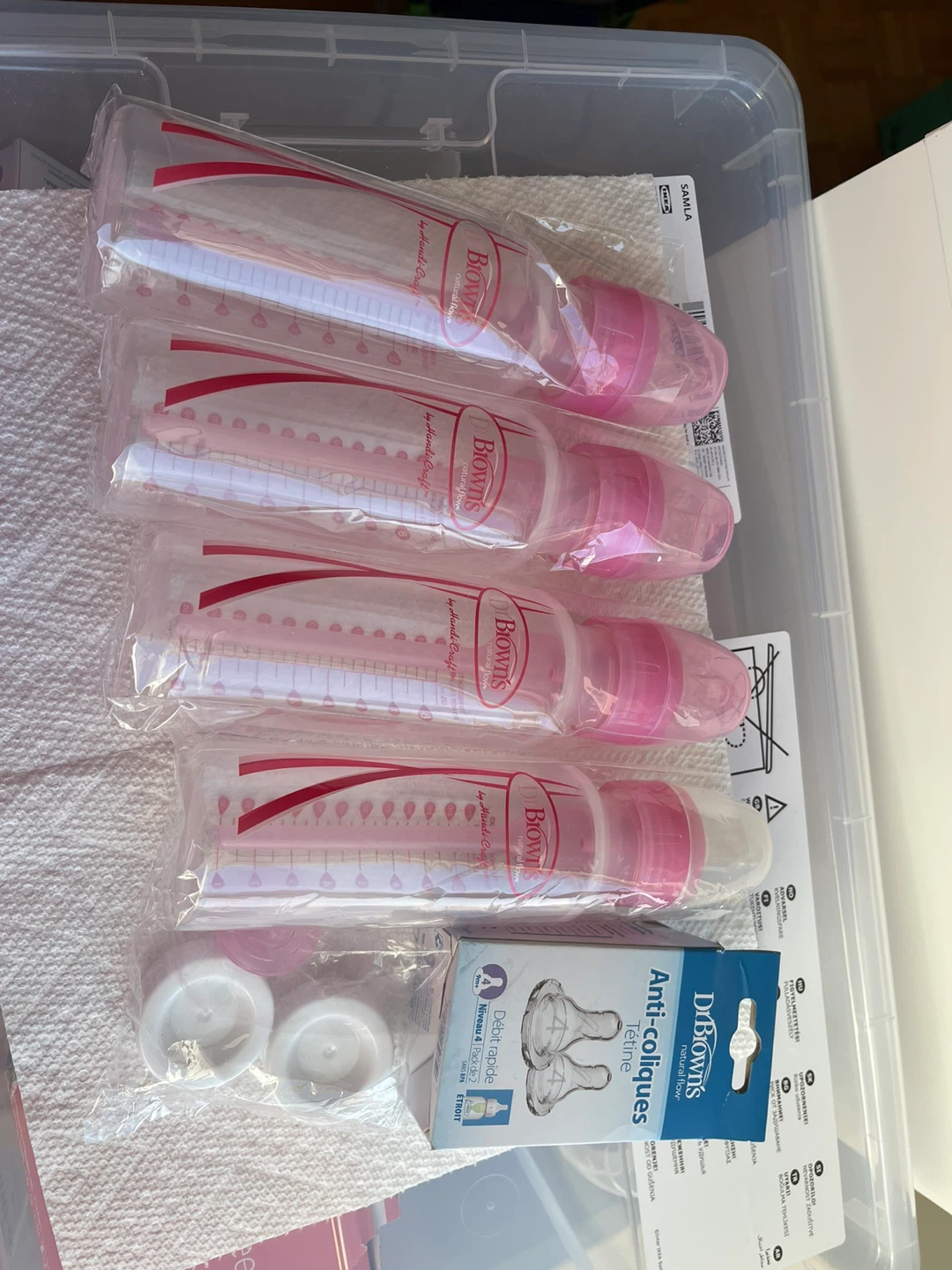 Dr. Brown's Natural Flow Anti-Colic Baby Bottles - Pink