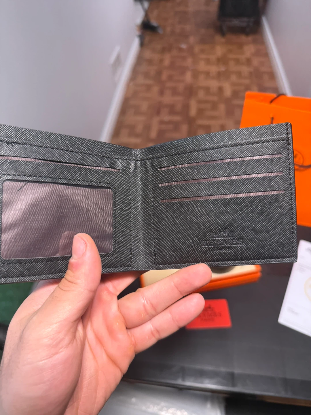 Hermes Black Leather Belt and Wallet Set - photo 2
