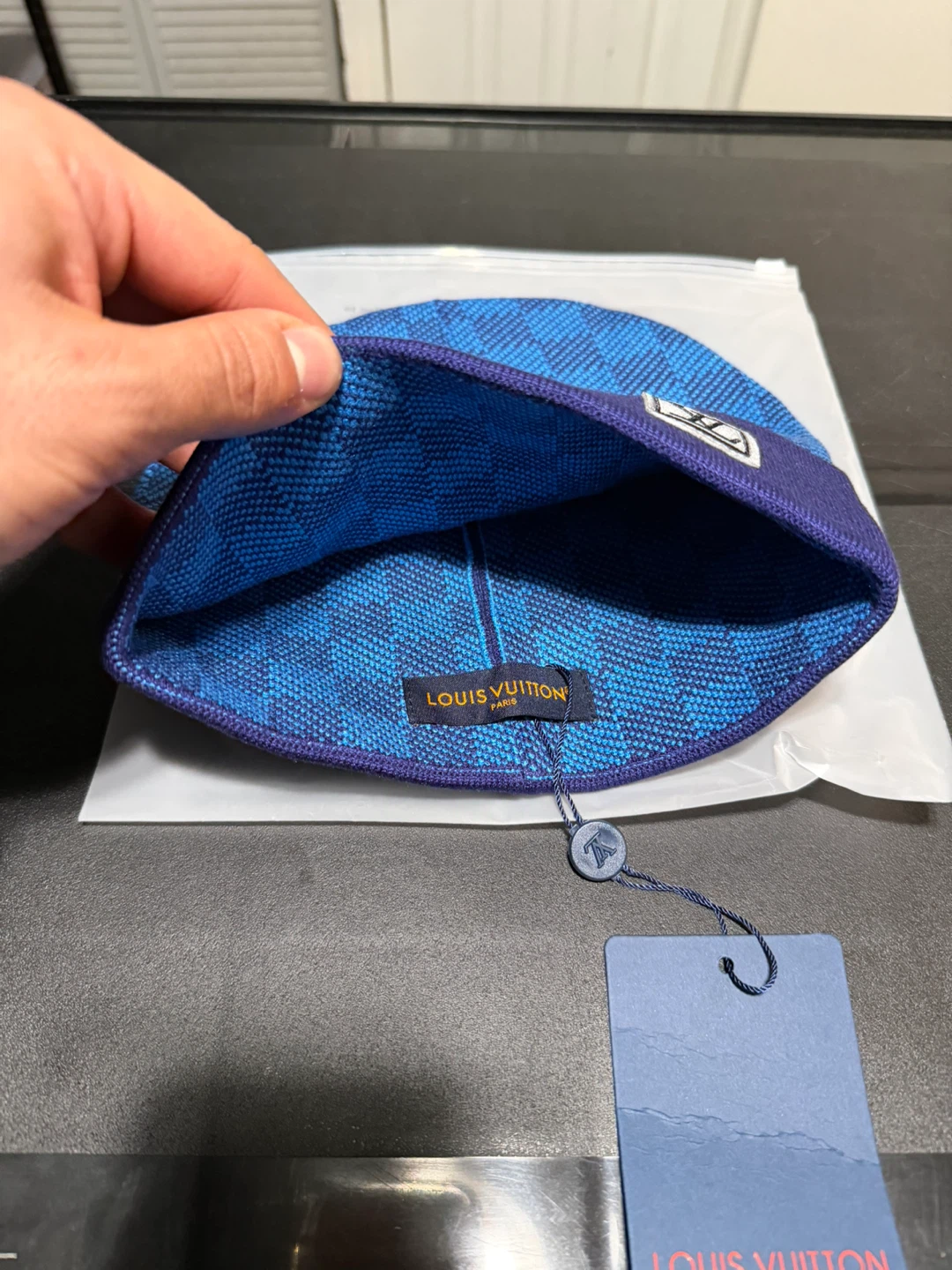Louis Vuitton Monogram Beanie Hat Blue - photo 2