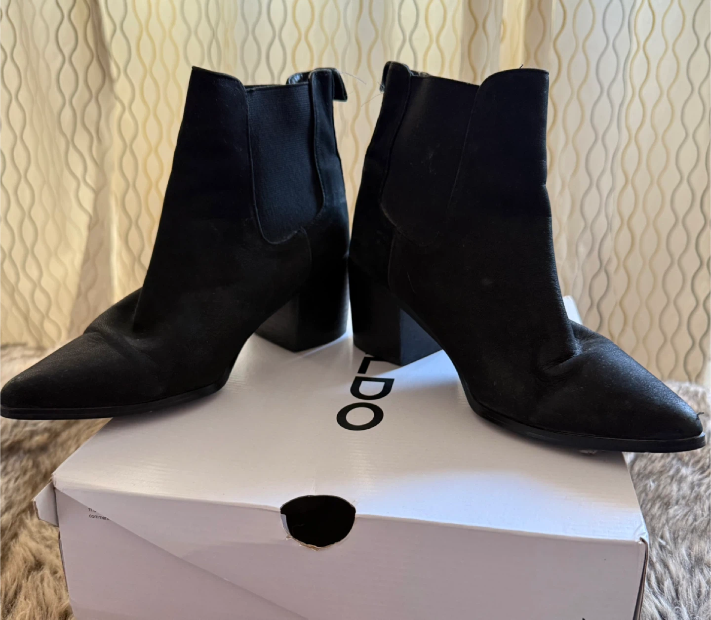 Aldo Black Suede Ankle Boots - photo 3