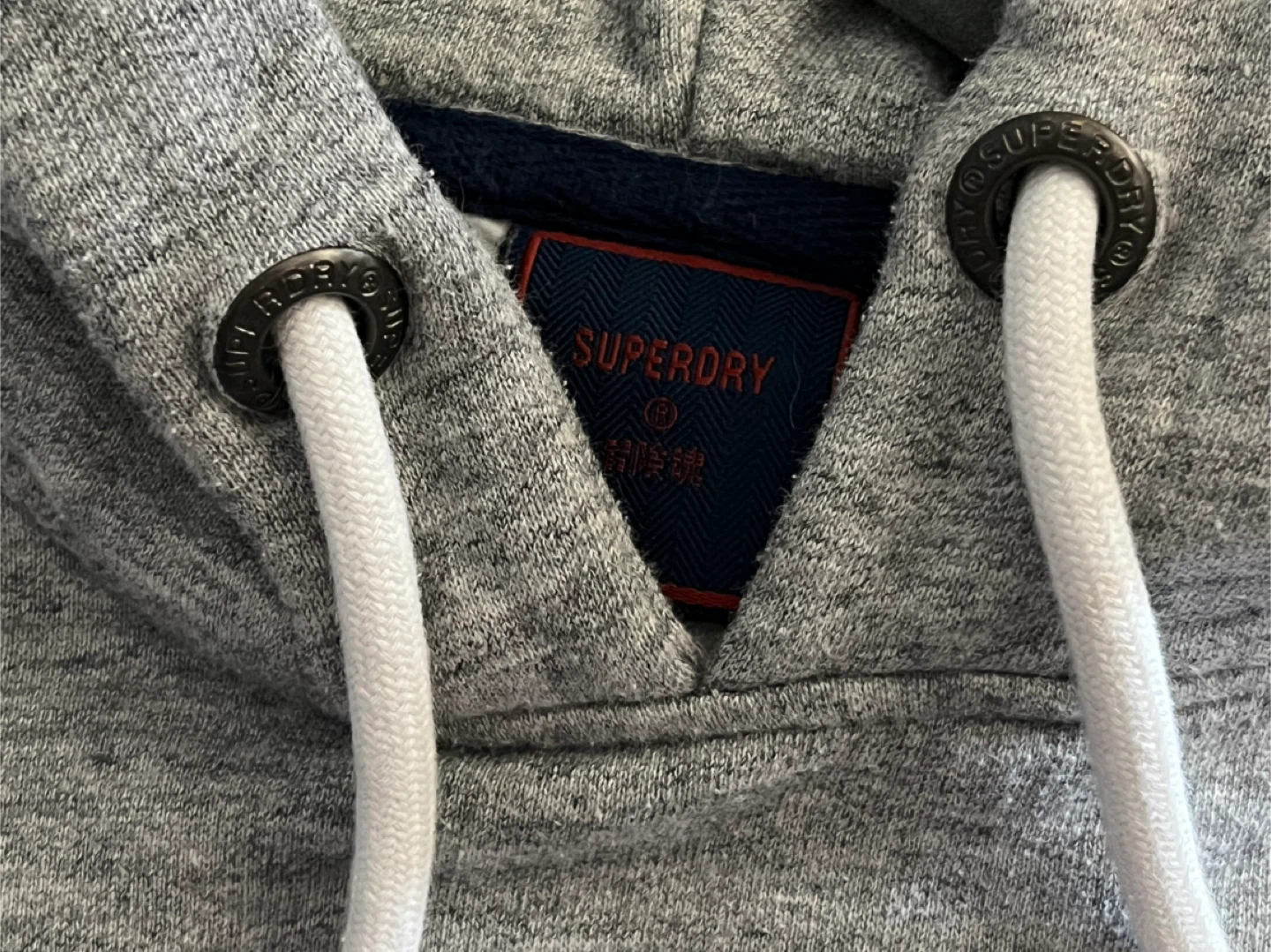 Vintage Superdry Organic Cotton Grey Hoodie | Men - photo 4