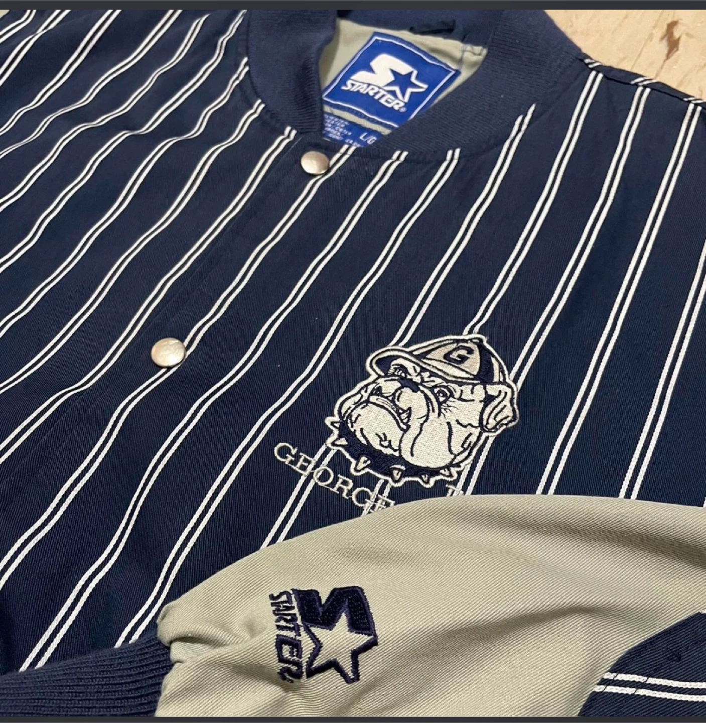 Starter Georgetown Bulldogs Varsity Jacket L/G - photo 2