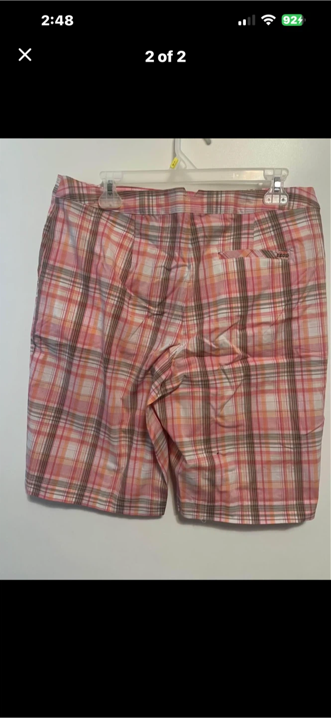 Pink plaid golf shorts - photo 2