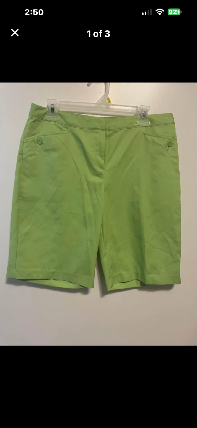 Women's Lime Green Golf Shorts