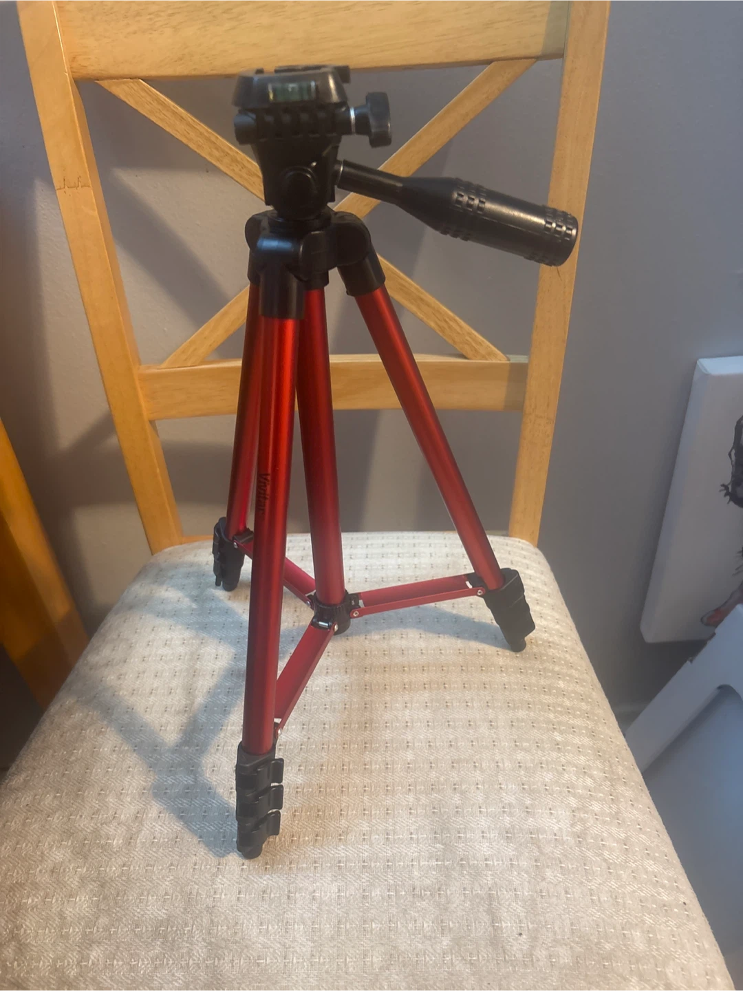 Red Aluminum Tripod