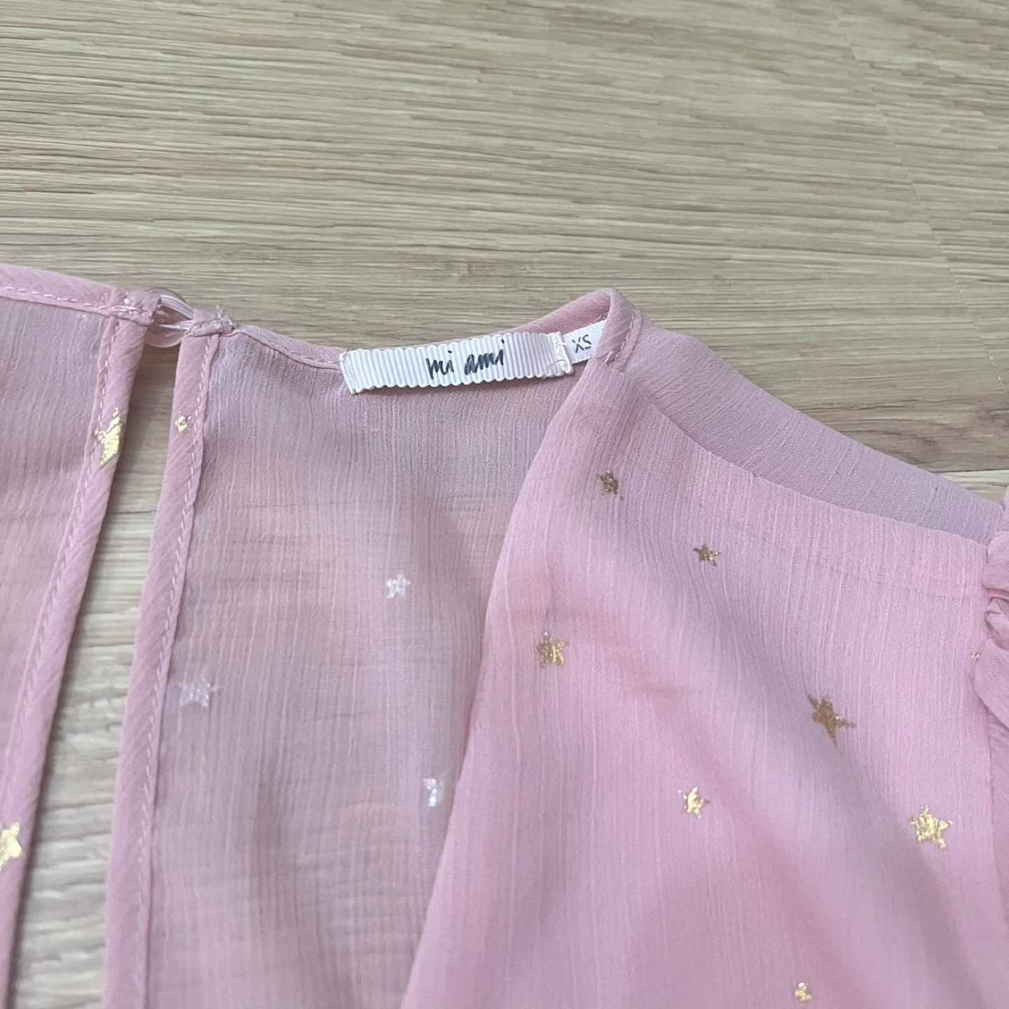Mi ami Pink Surplice Star Print Long Sleeve Dress - photo 2
