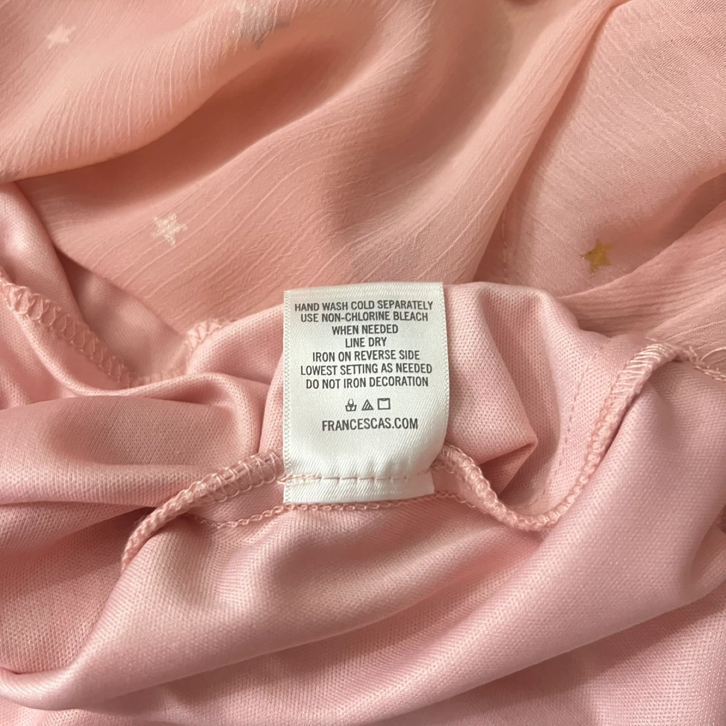 Mi ami Pink Surplice Star Print Long Sleeve Dress - photo 4