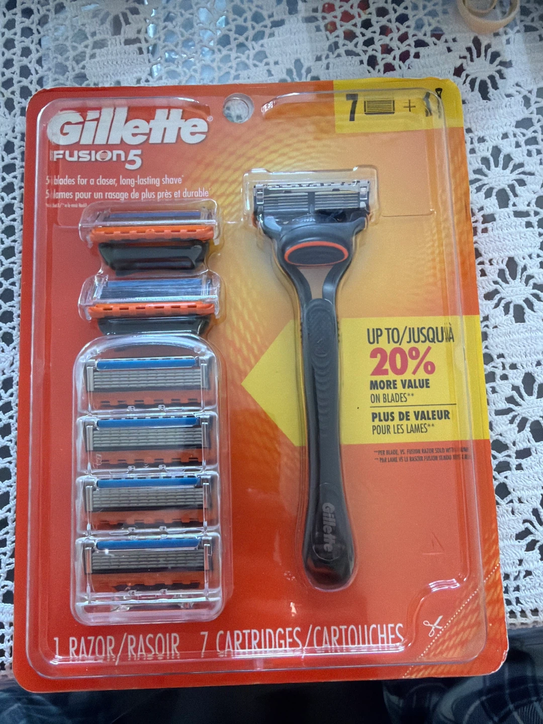 Gillette Fusion 5 Razor with 7 Cartridges