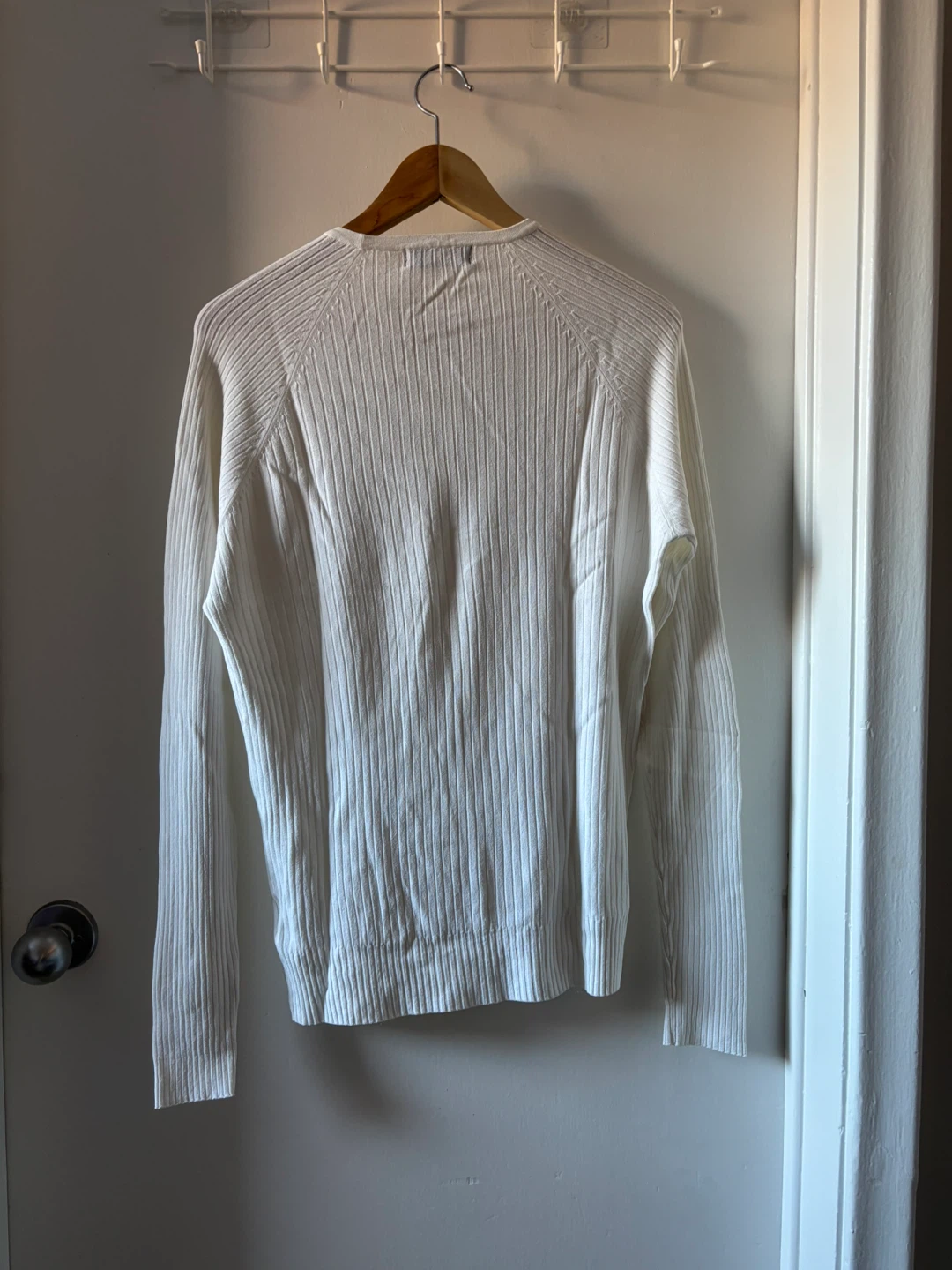 Vintage Zara White Ribbed Long Sleeve Shirt - photo 2