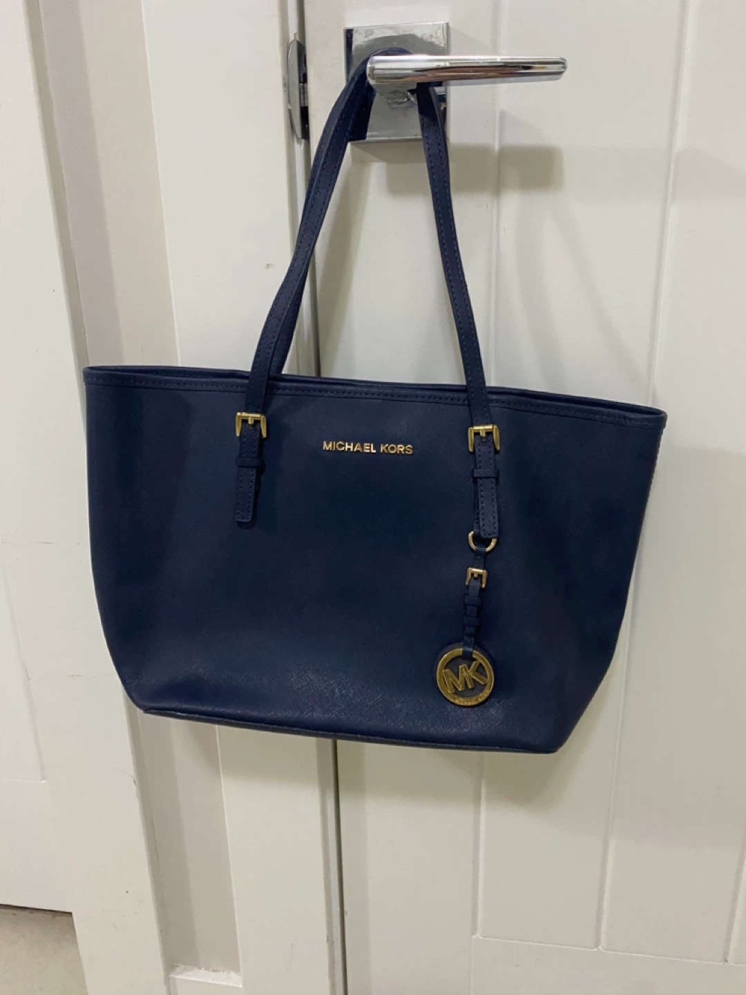 Michael Kors Navy Blue Tote Bag